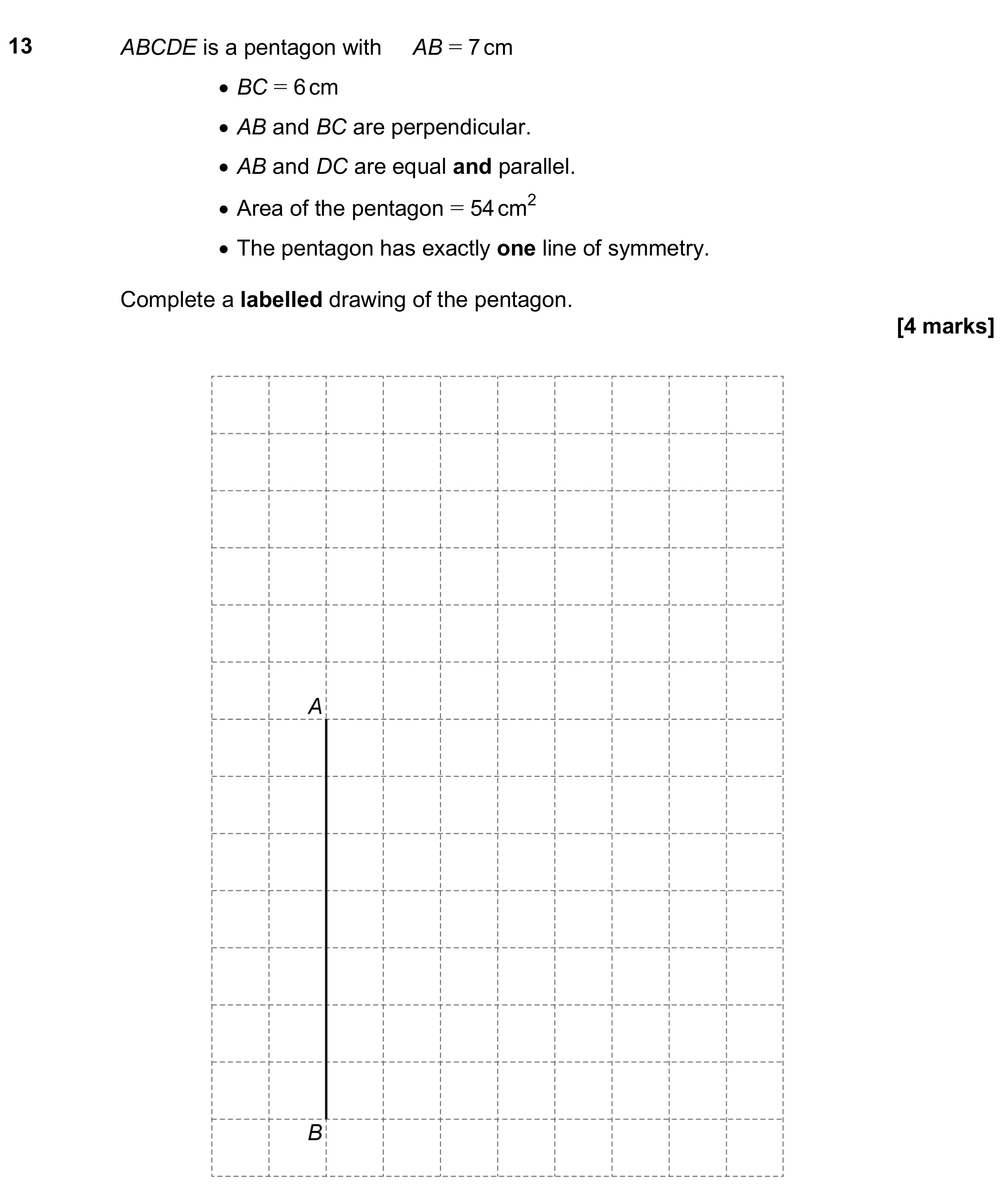 Question 13 — Construction, Polygons — AQA GCSE June 2024