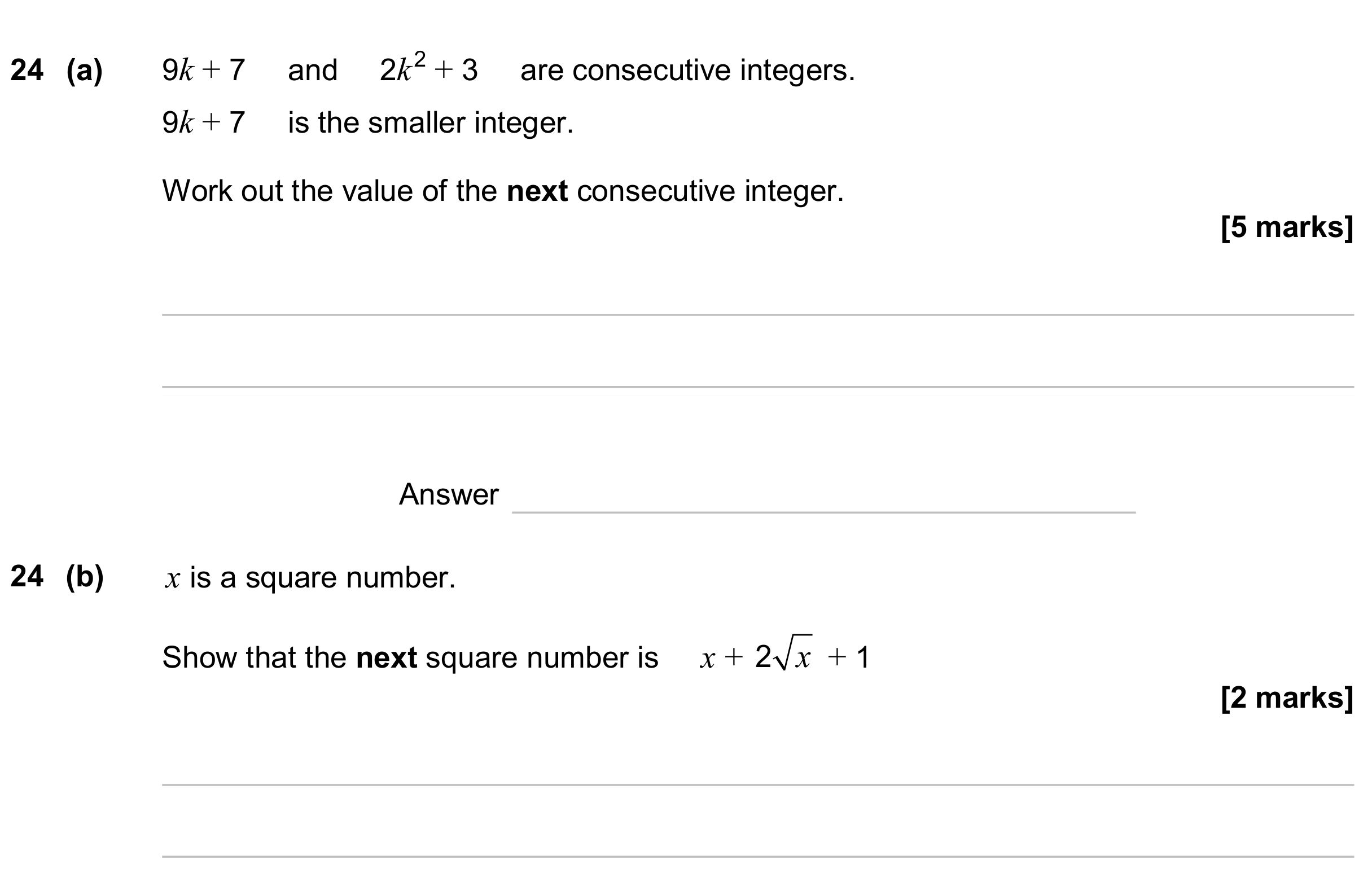 Question 24 — Proofs — AQA GCSE June 2024
