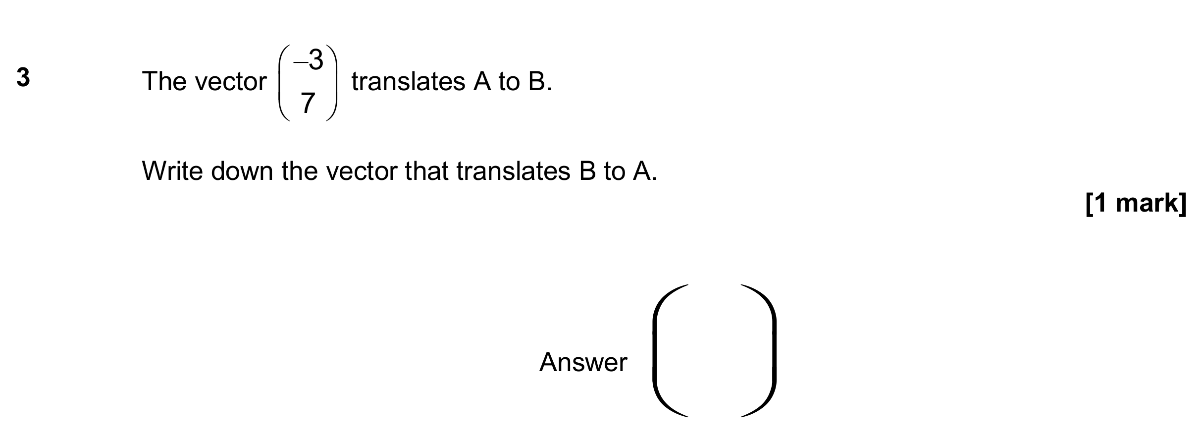 Question 3 — Vectors — AQA GCSE June 2024