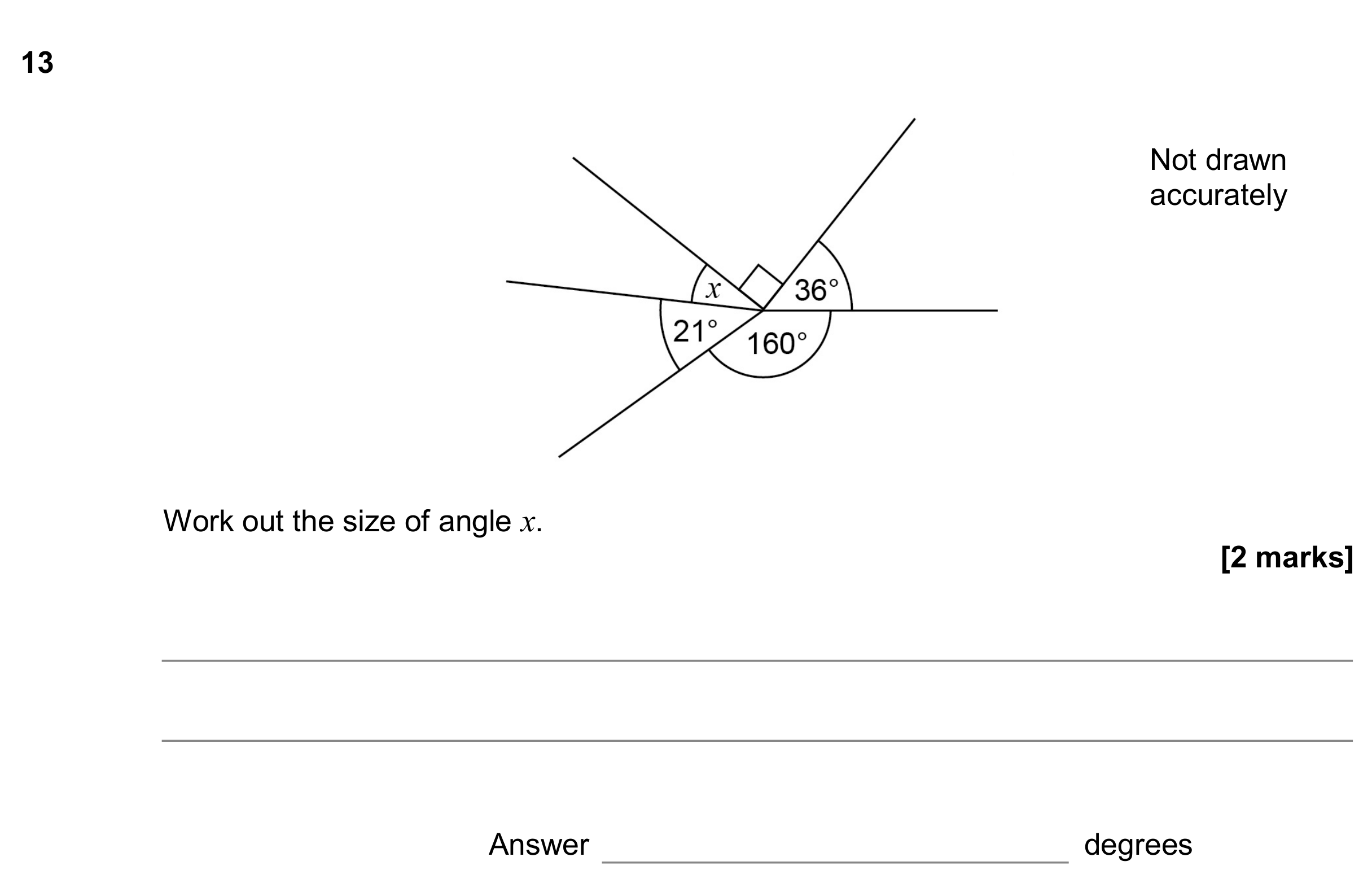 Question 13 — Angles — AQA GCSE June 2017