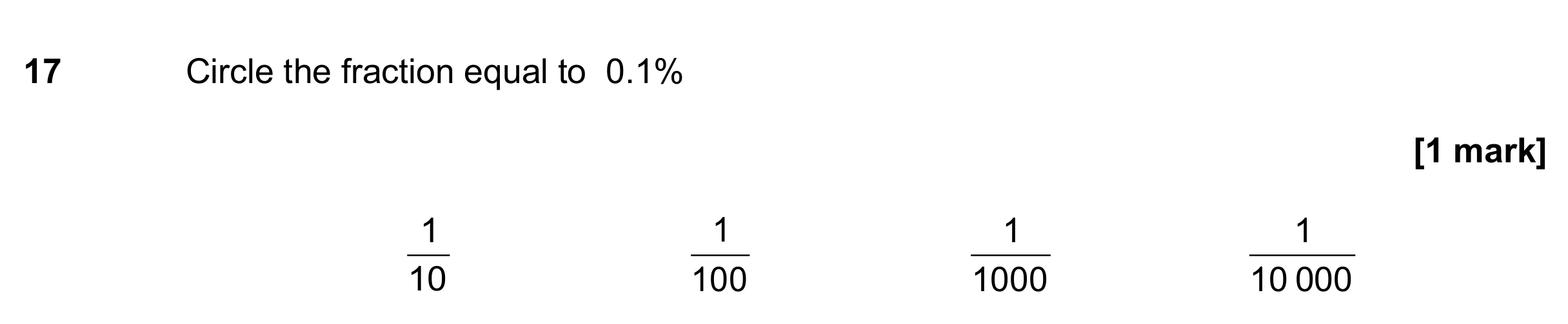 Question 17 — Fractions, Percentages — AQA GCSE June 2017