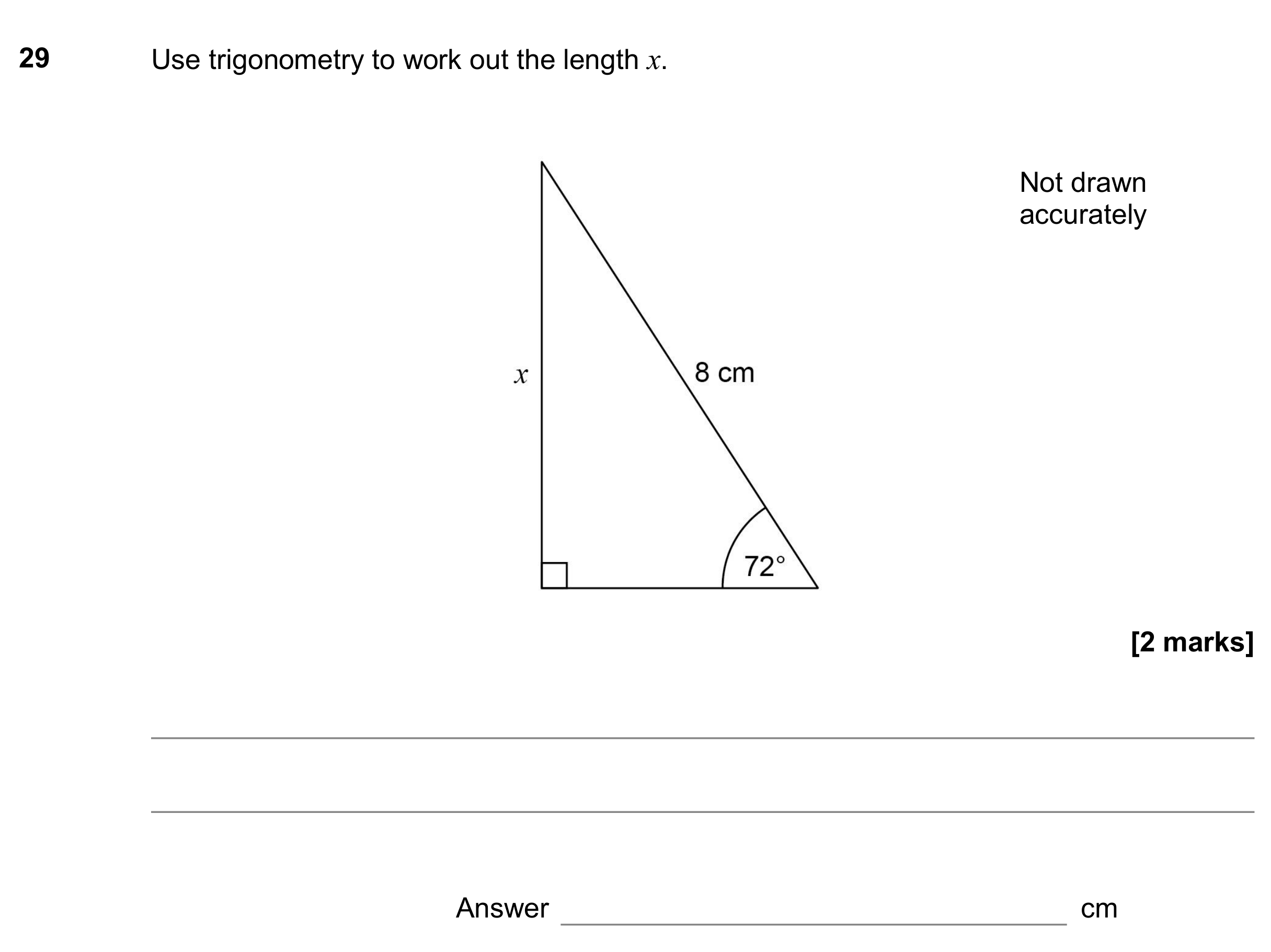 Question 29 — Trigonometry — AQA GCSE June 2017