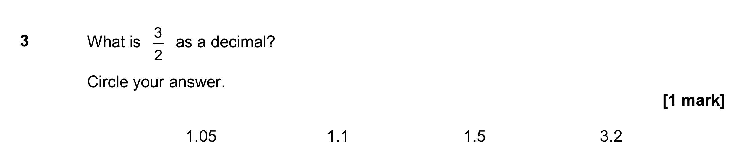 Question 3 — Decimals — AQA GCSE June 2017