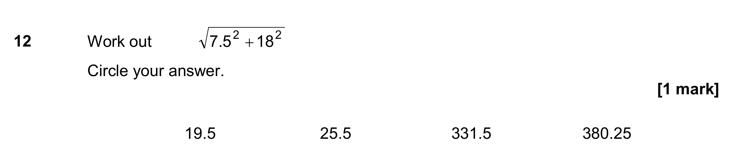 Question 12 — Calculator Questions — AQA GCSE November 2017