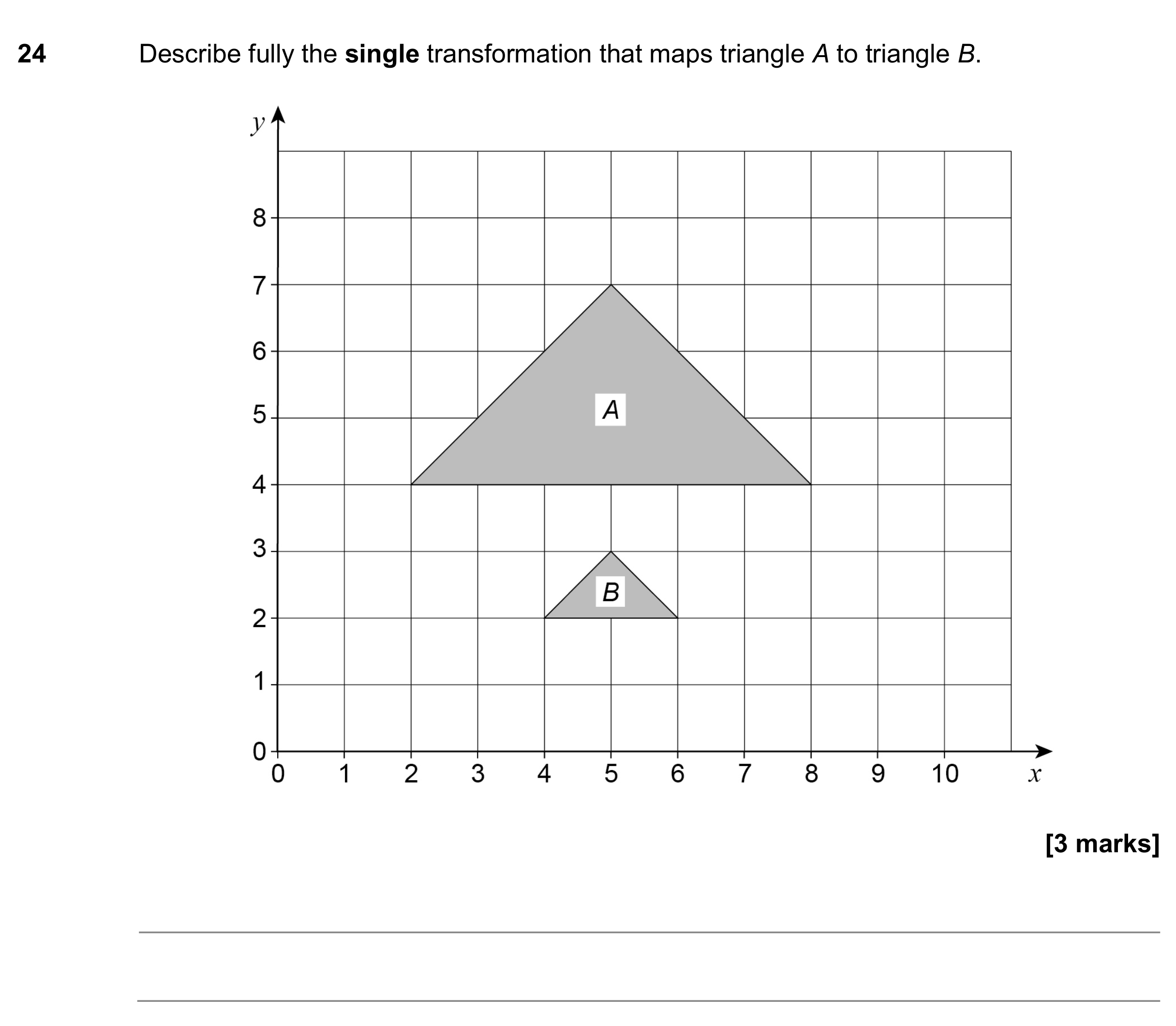Question 24 — Rotations/Reflections/Translations/Enlargements — AQA GCSE November 2017