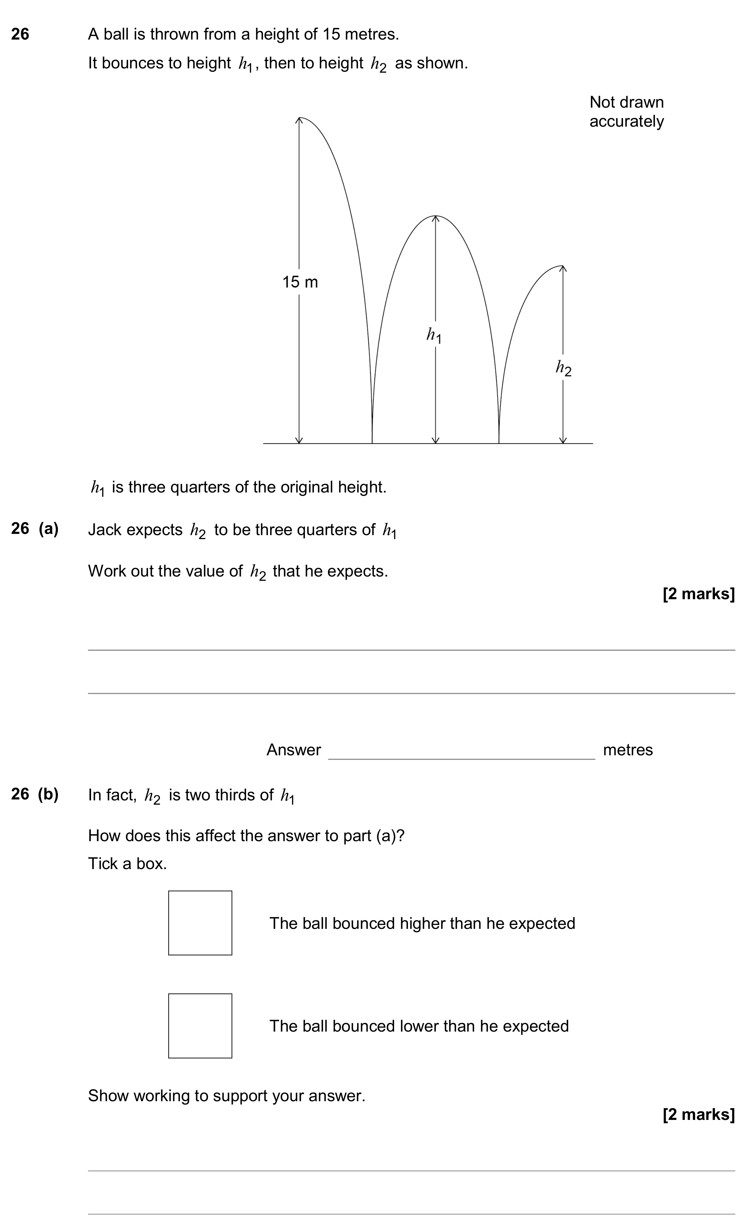 Question 26 — Fractions — AQA GCSE November 2017