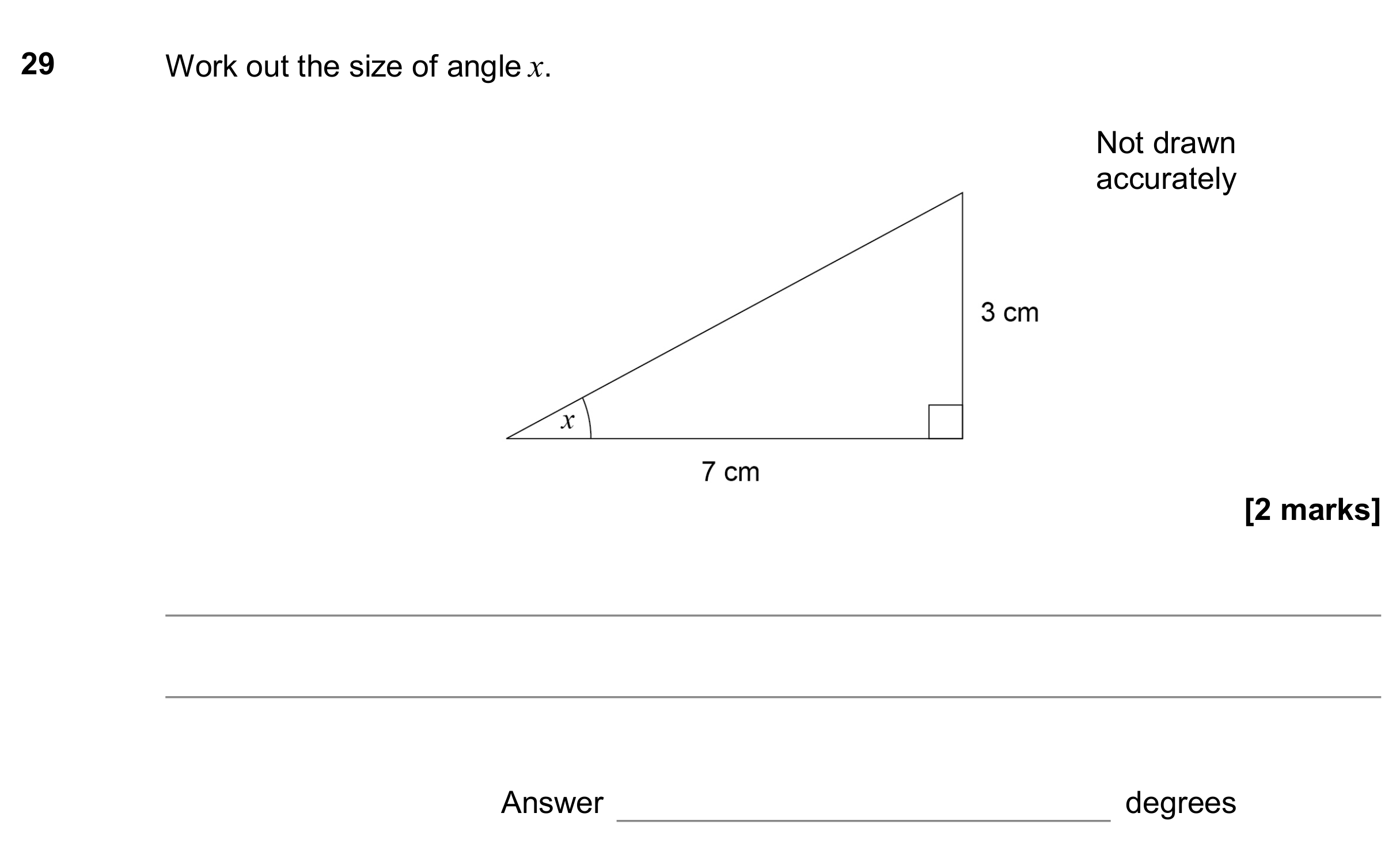 Question 29 — Trigonometry — AQA GCSE November 2017