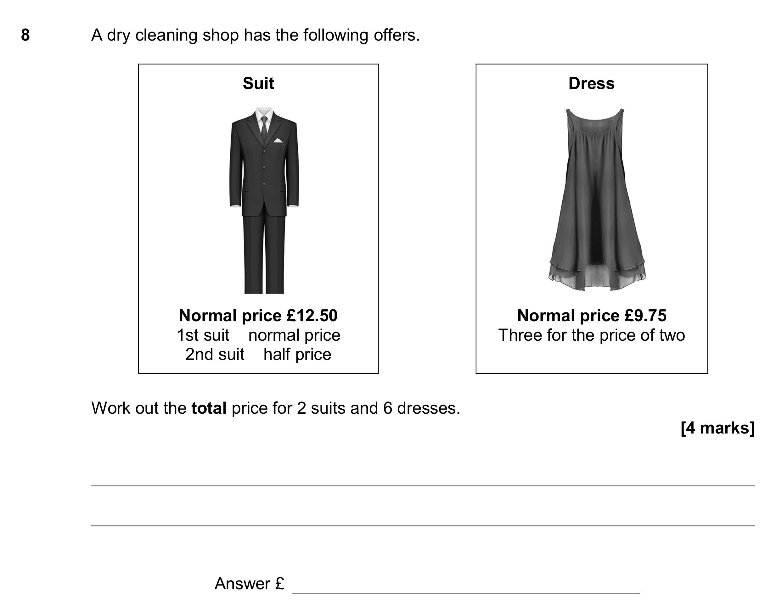 Question 8 — Money Problems — AQA GCSE November 2017