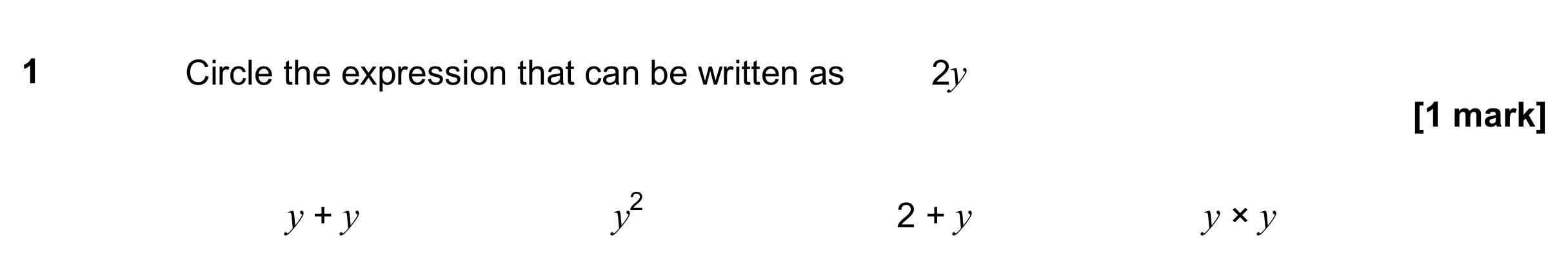 Question 1 — Factorise/Expand/Simplify — AQA GCSE June 2018