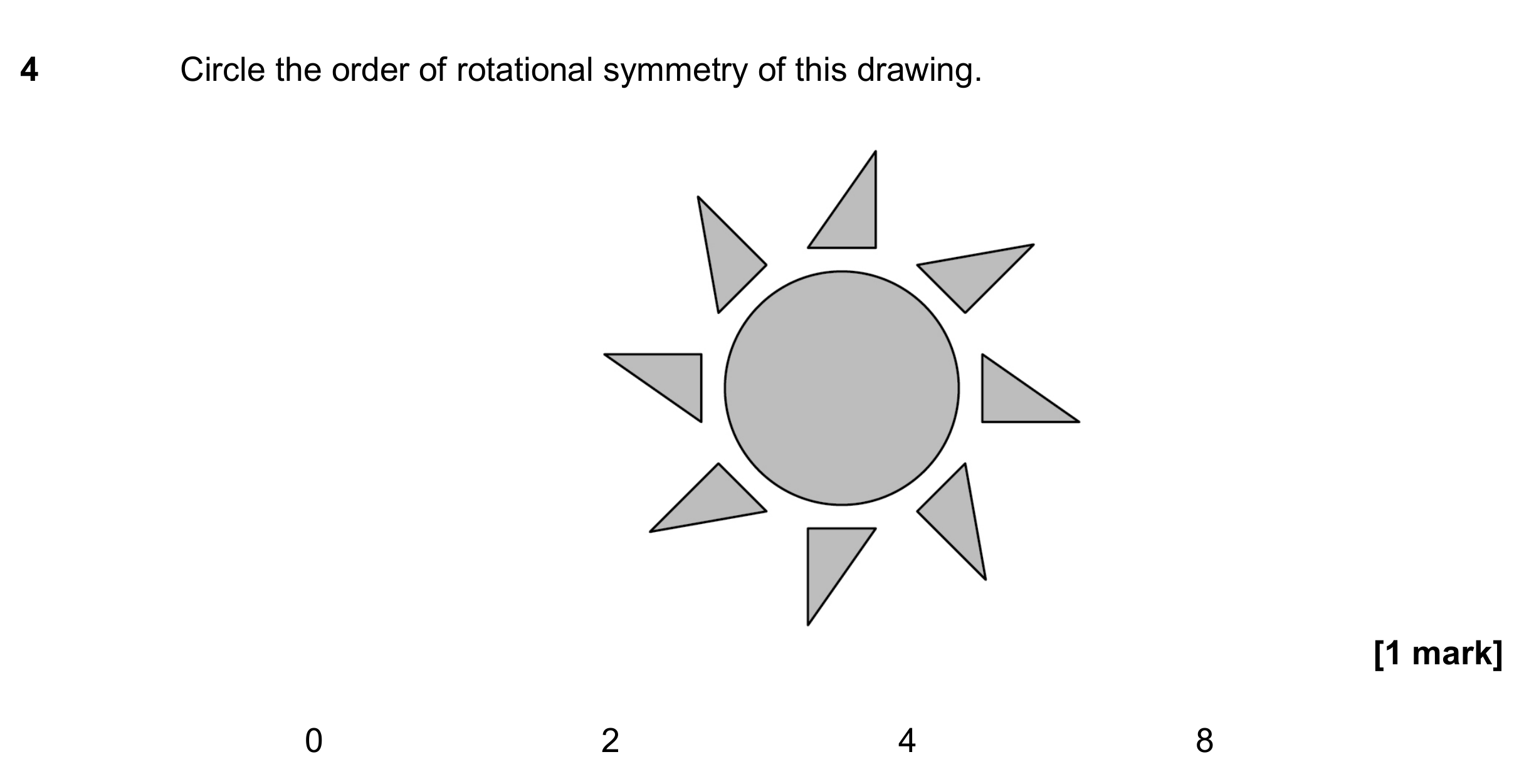 Question 4 — Symmetry — AQA GCSE June 2018
