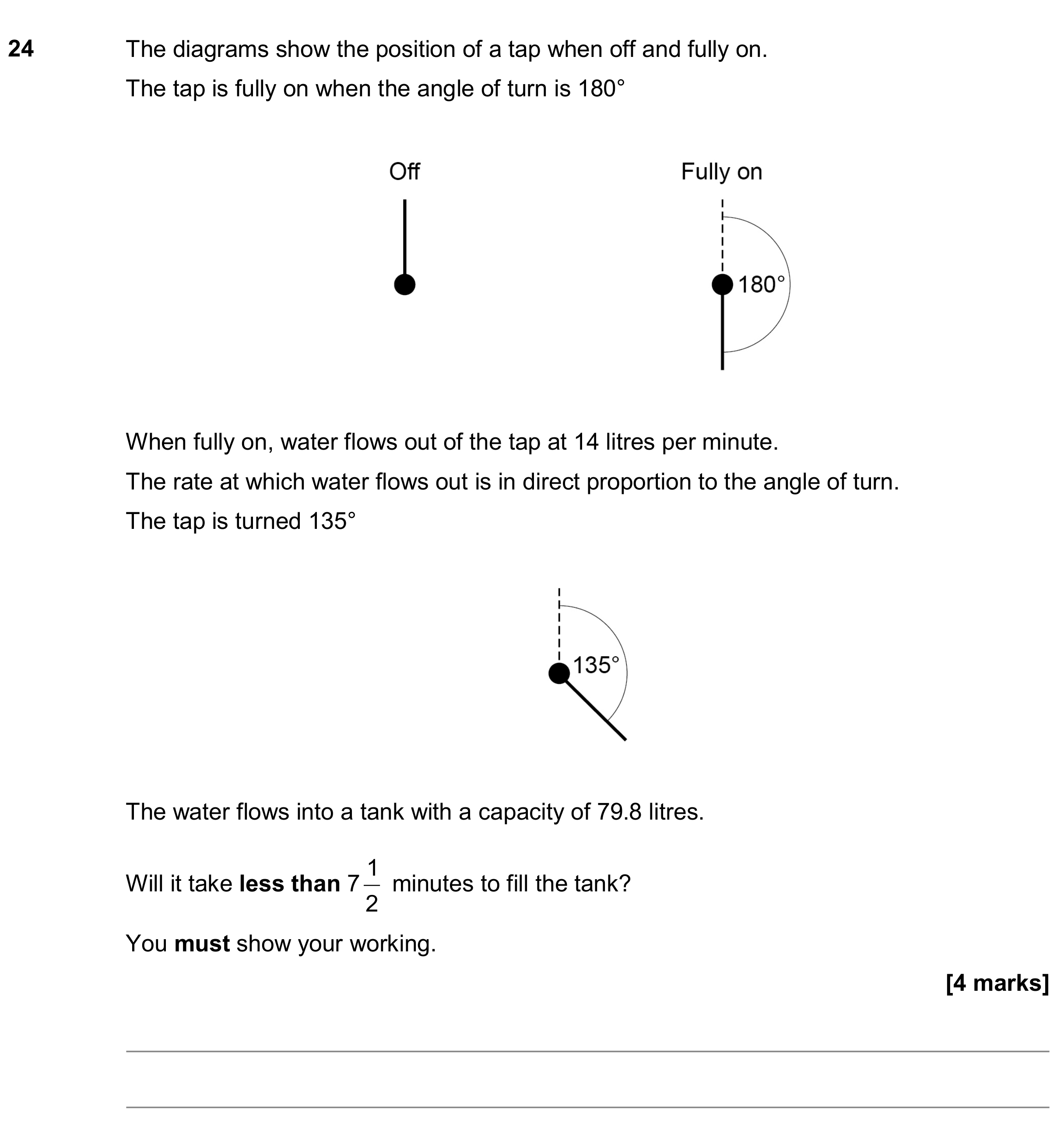 Question 24 — Proportion — AQA GCSE November 2018