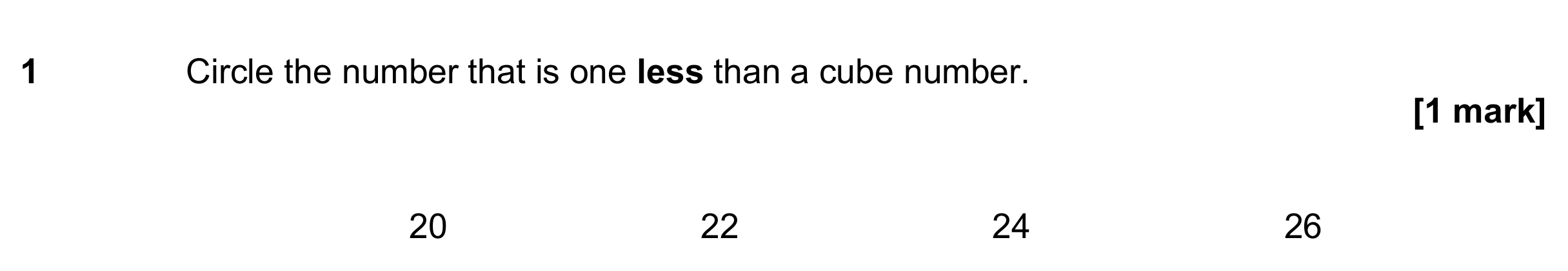 Question 1 — Numbers — AQA GCSE June 2019