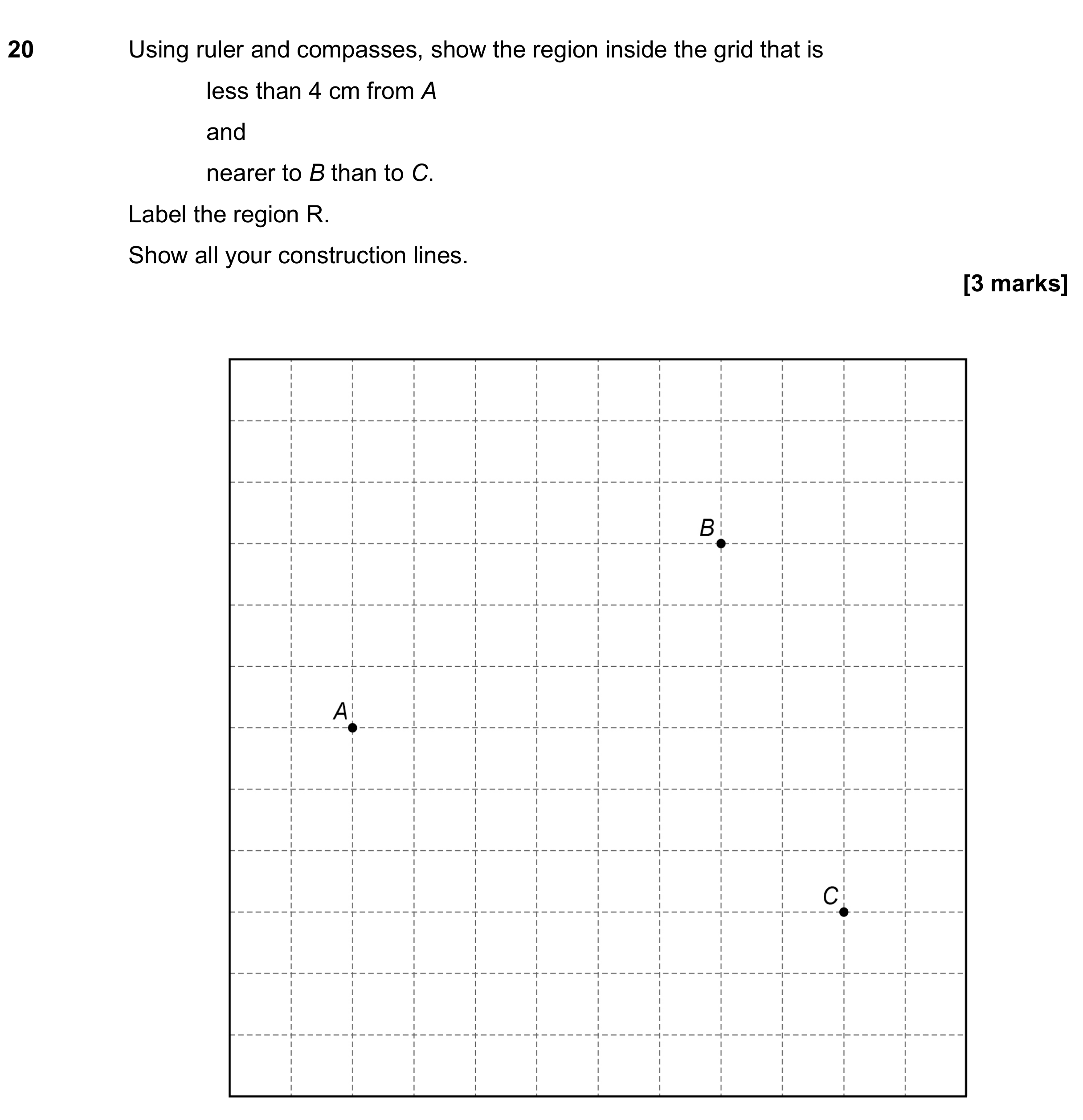 Question 20 — Construction — AQA GCSE June 2019