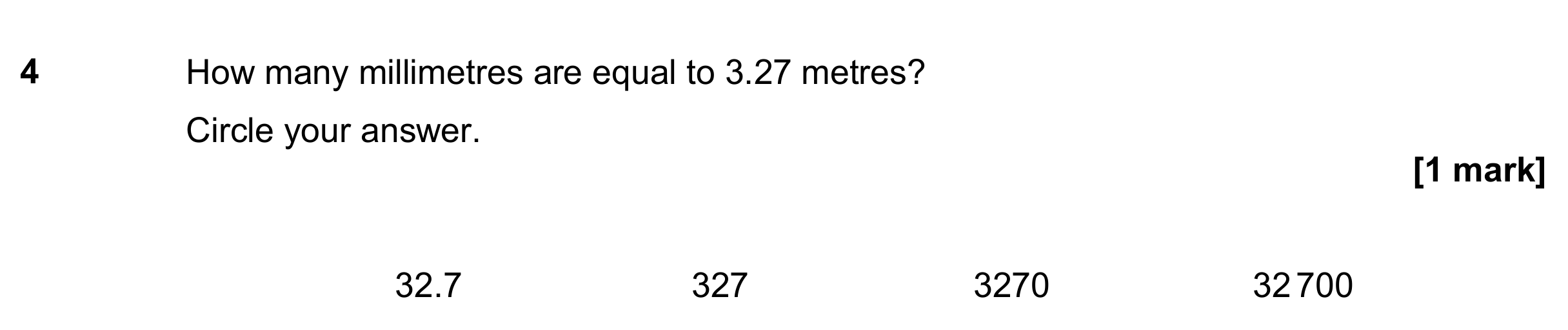 Question 4 — Unit Conversions — AQA GCSE June 2019