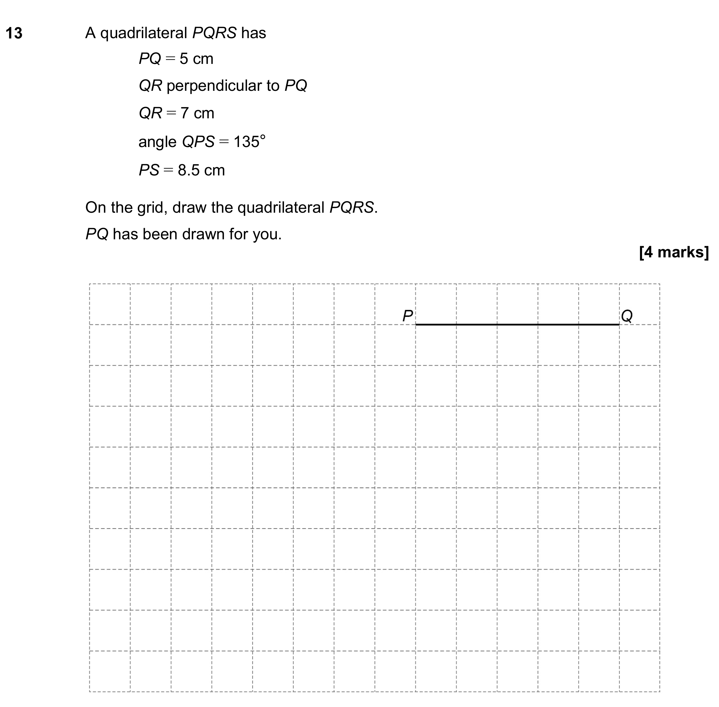 Question 13 — Construction — AQA GCSE November 2019