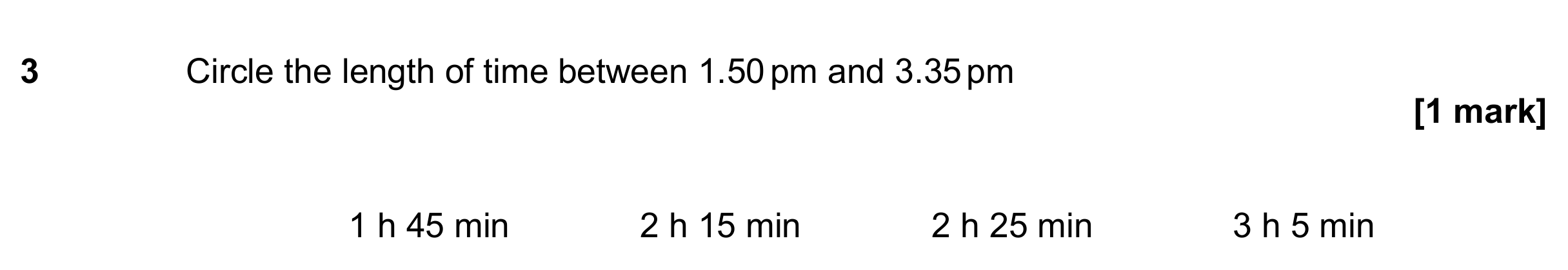 Question 3 — Time Questions — AQA GCSE November 2019