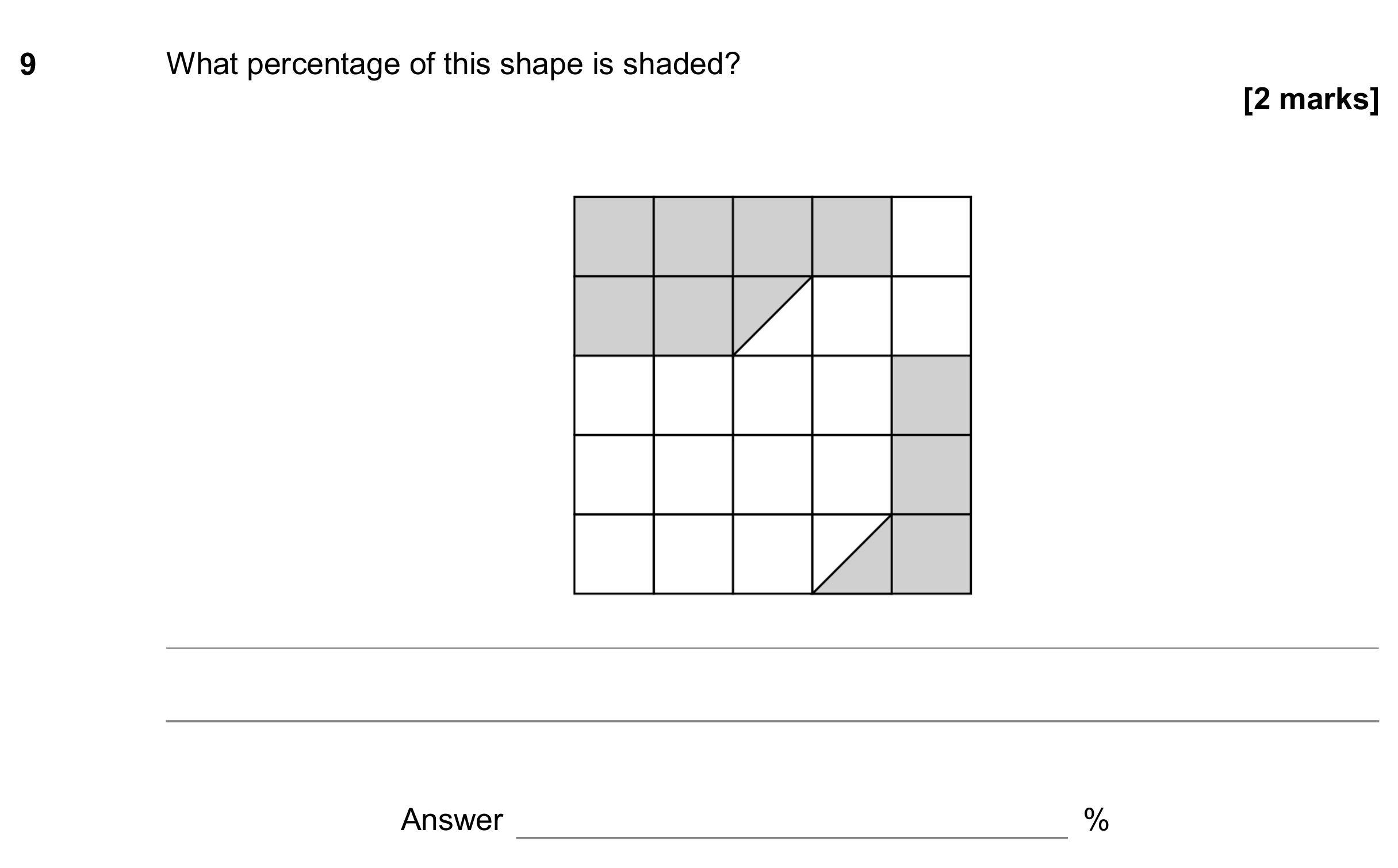 Question 9 — Percentages — AQA GCSE November 2019