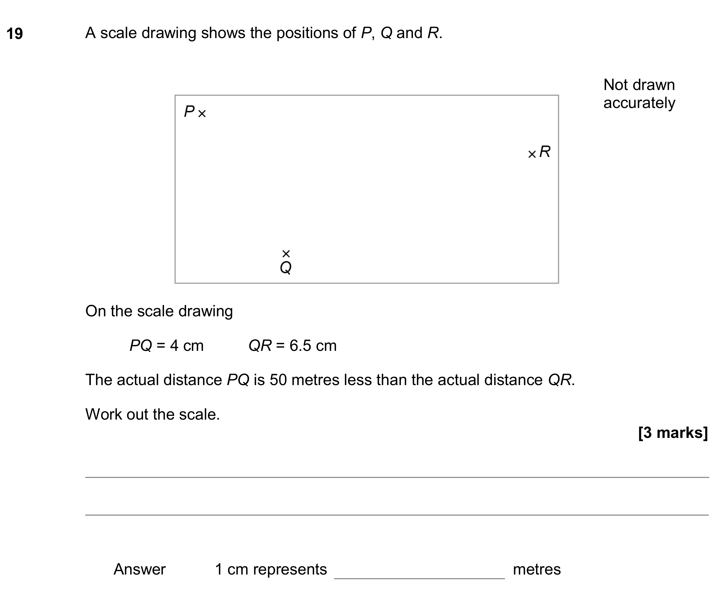 Question 19 — Maps — AQA GCSE June 2020