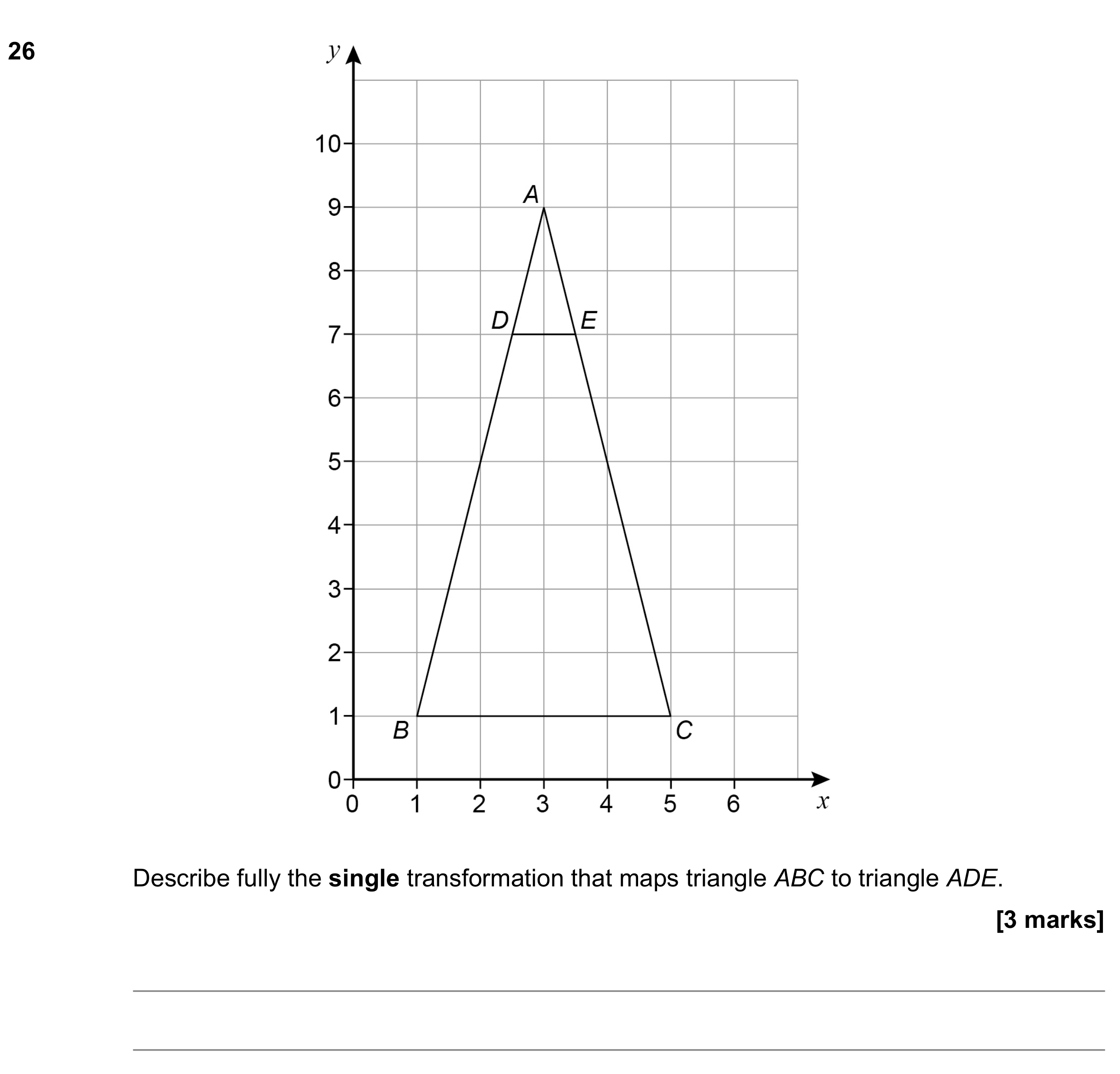 Question 26 — Rotations/Reflections/Translations/Enlargements — AQA GCSE June 2021
