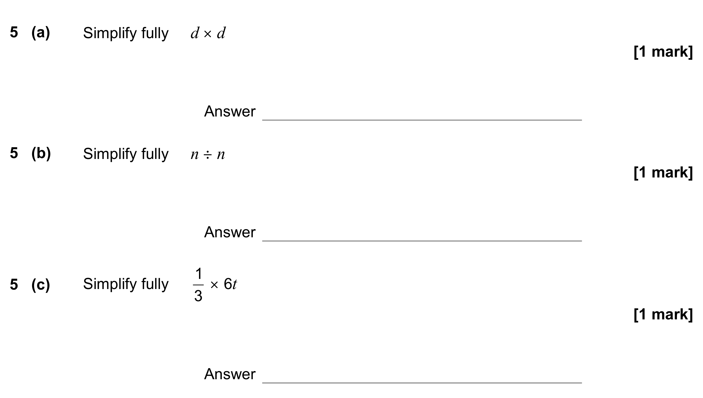 Question 5 — Factorise/Expand/Simplify — AQA GCSE November 2022