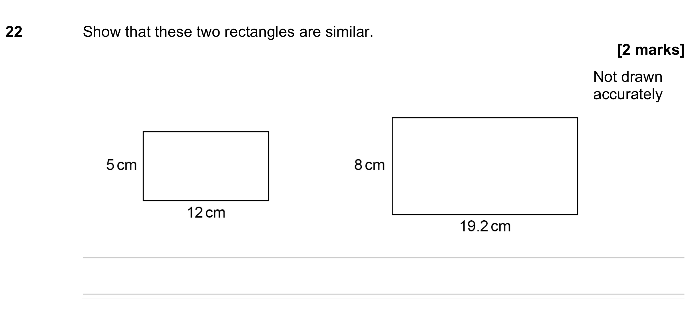 Question 22 — Congruence and Similarity — AQA GCSE June 2023