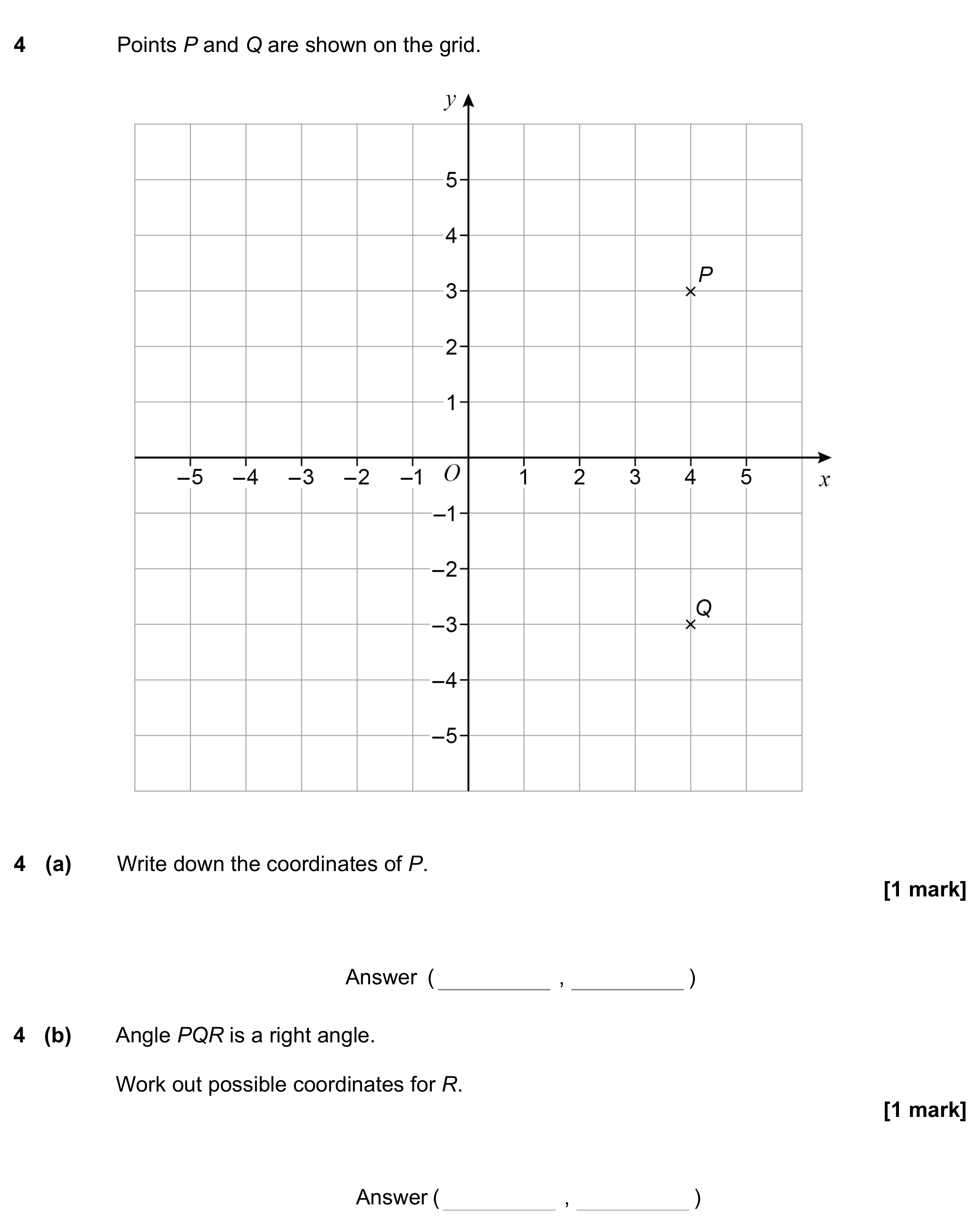 Question 4 — Coordinates — AQA GCSE June 2023