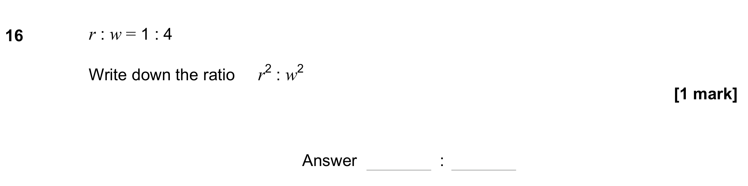 Question 16 — Ratios — AQA GCSE November 2023