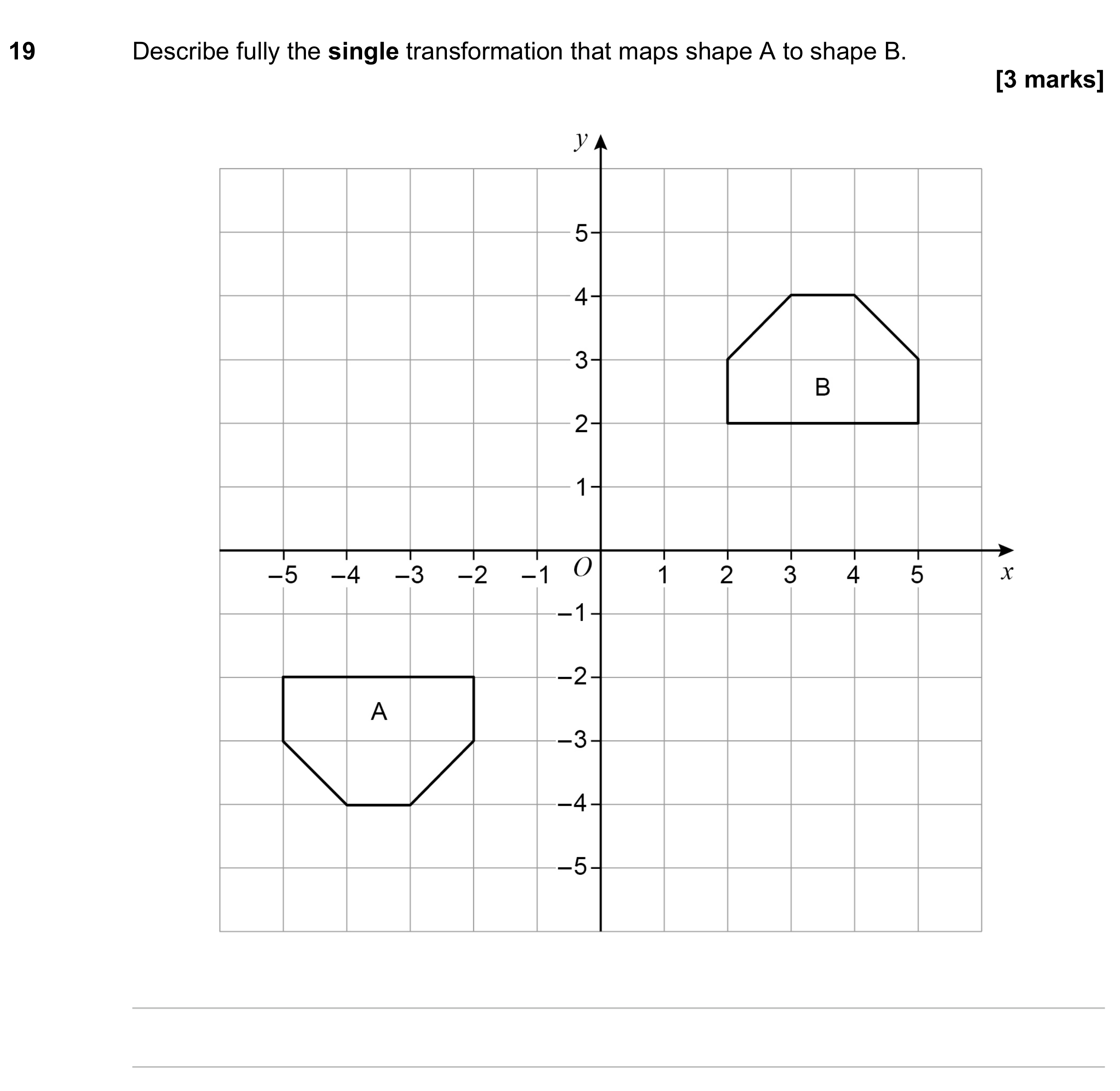 Question 19 — Rotations/Reflections/Translations/Enlargements — AQA GCSE November 2023