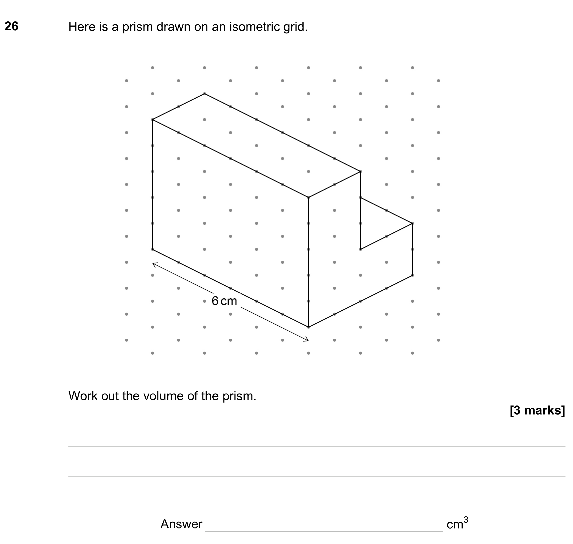 Question 26 — Surface Area and Volume — AQA GCSE November 2023