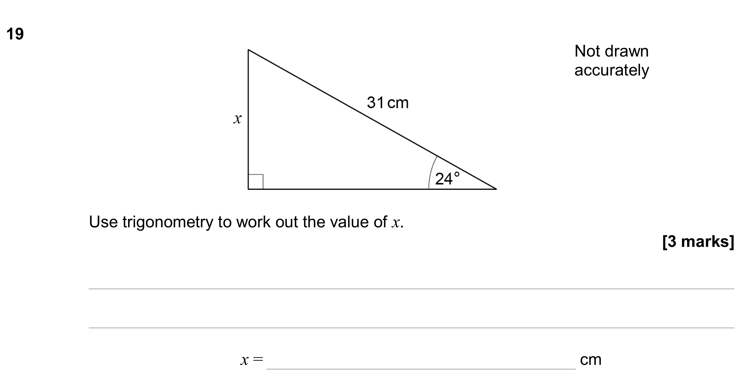 Question 19 — Trigonometry — AQA GCSE June 2024