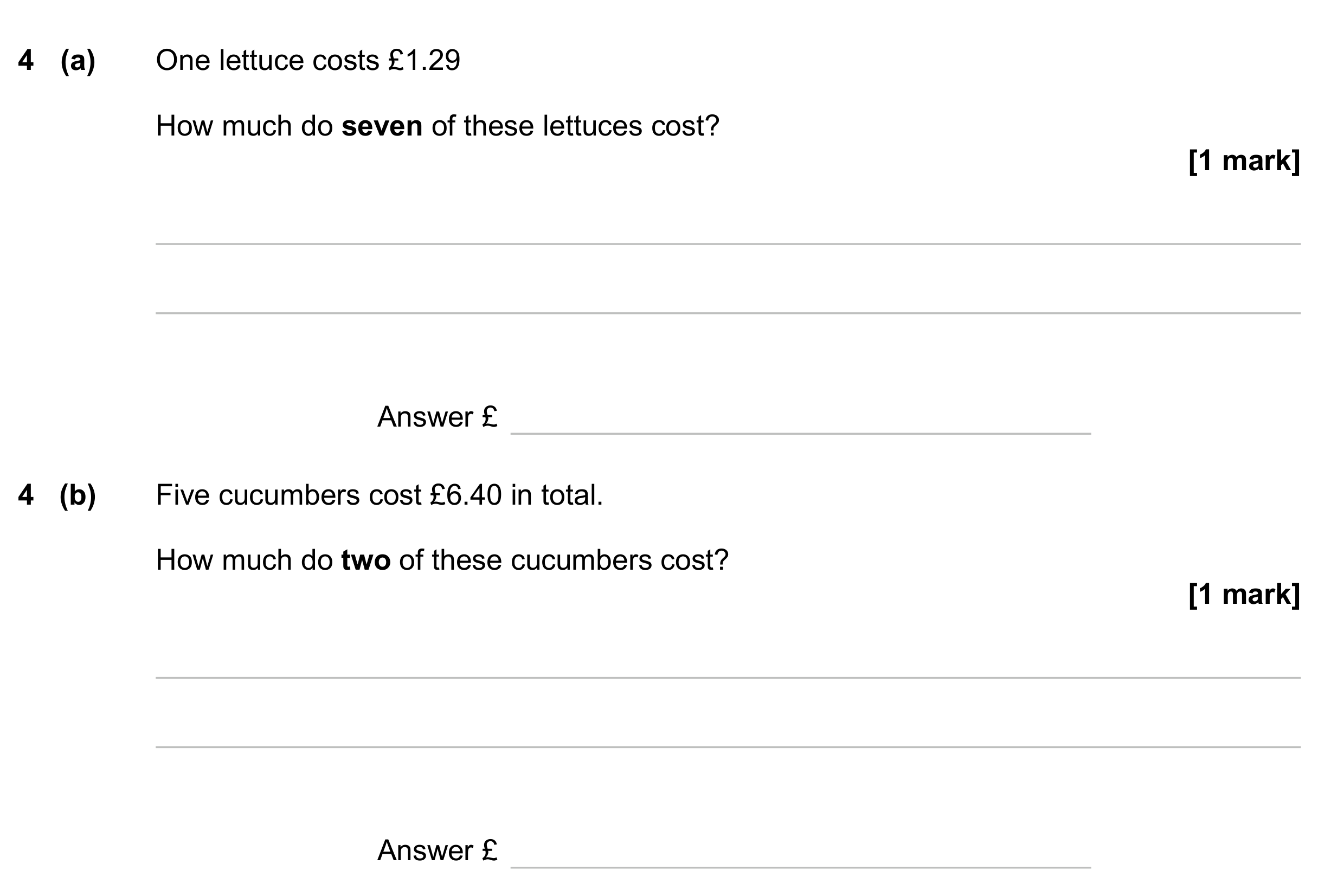 Question 4 — Money Problems — AQA GCSE June 2024