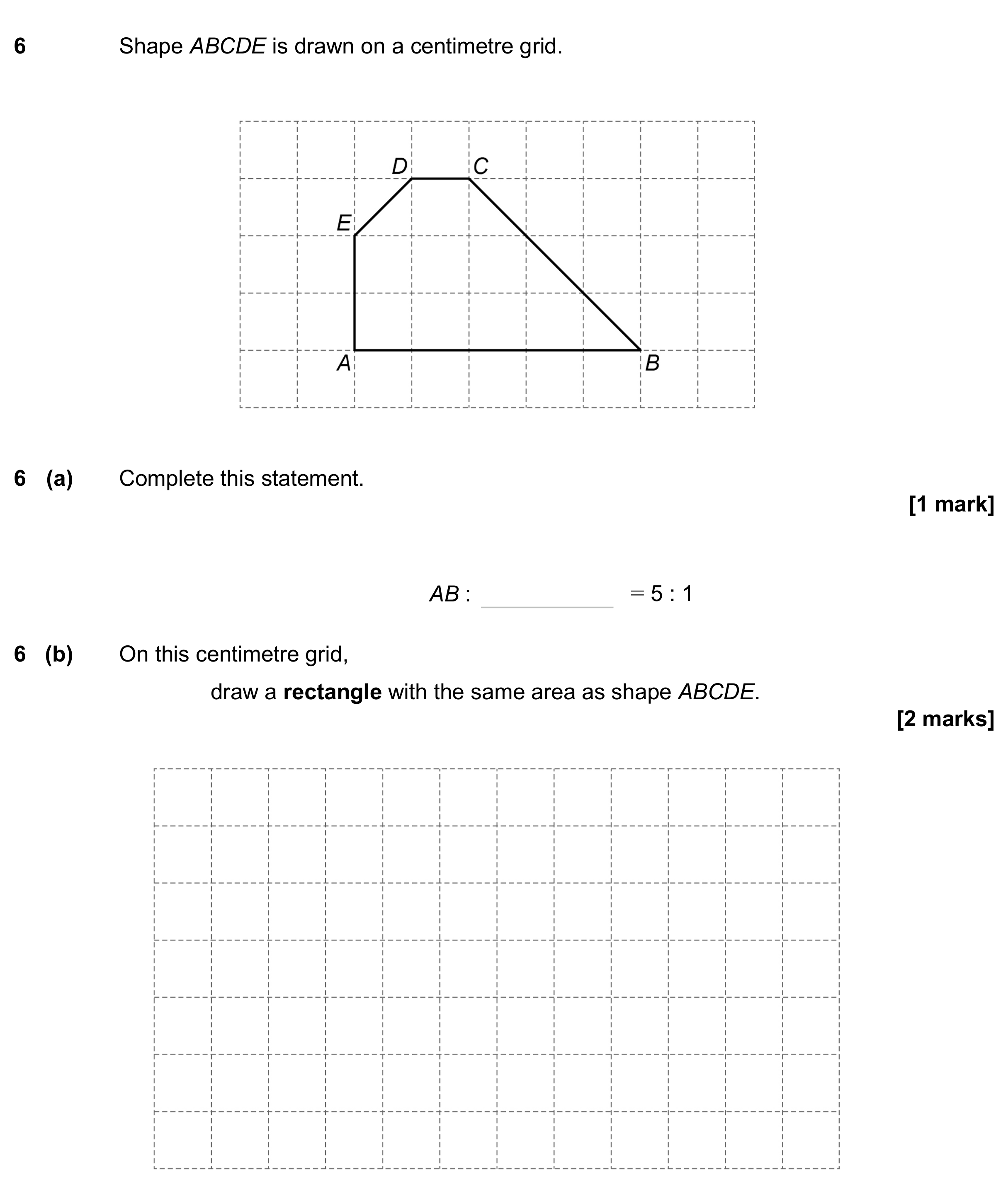 Question 6 — Ratios, Construction — AQA GCSE June 2024