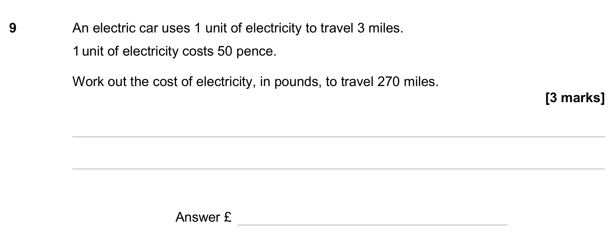 Question 9 — Money Problems — AQA GCSE June 2024