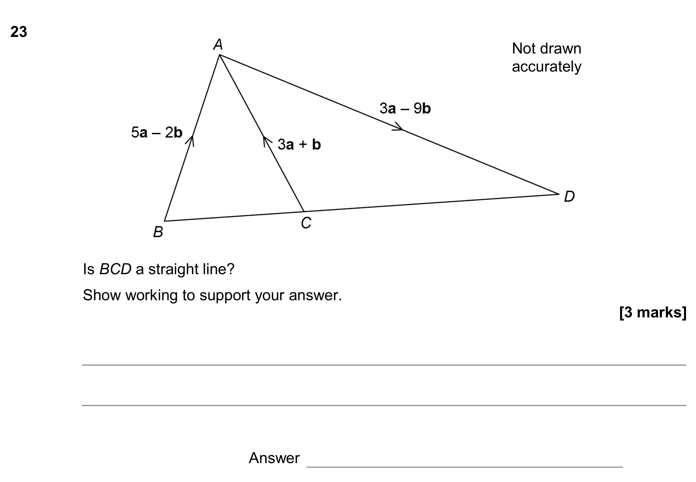 Question 23 — Vectors — AQA GCSE June 2017