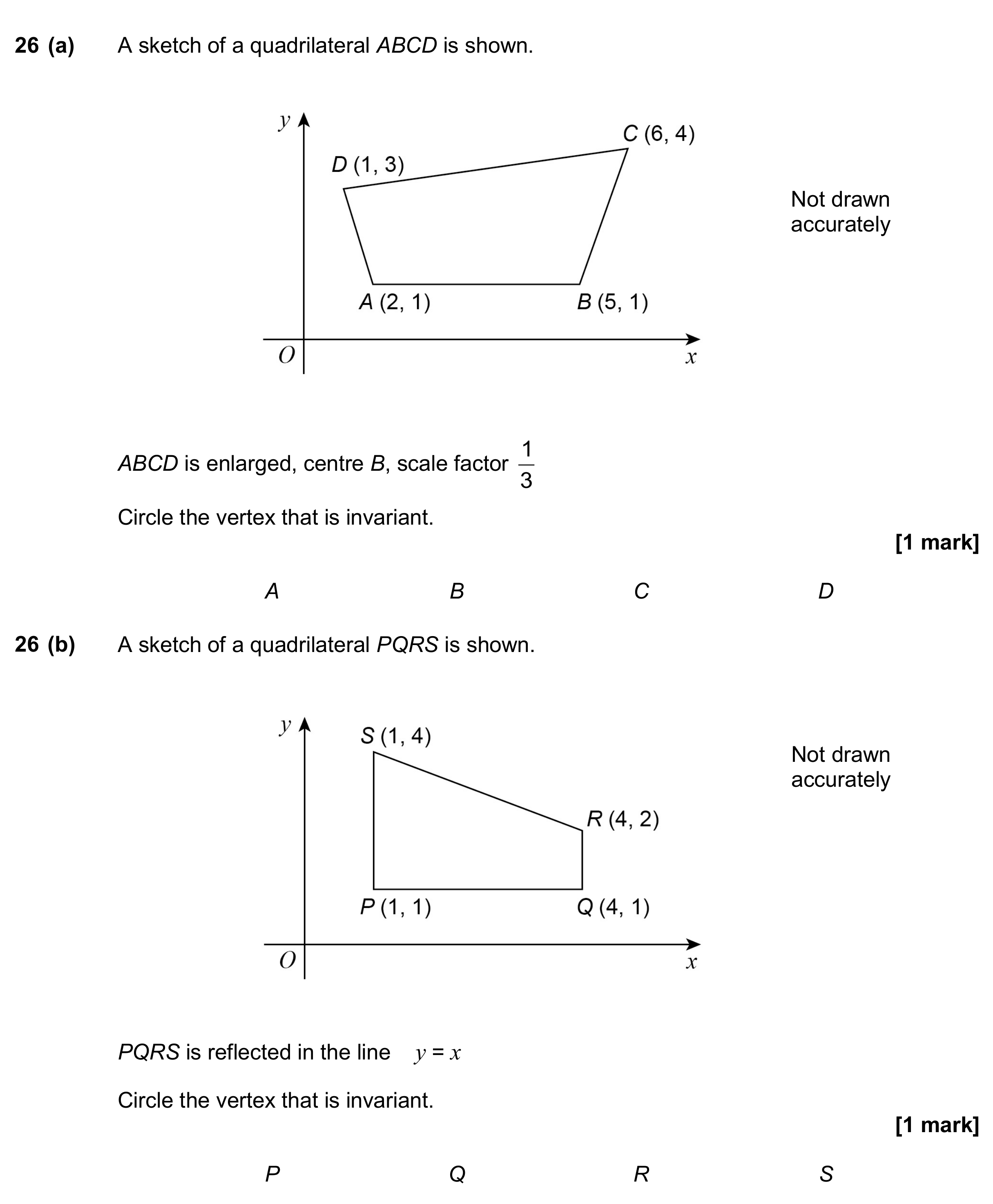 Question 26 — Rotations/Reflections/Translations/Enlargements — AQA GCSE June 2017