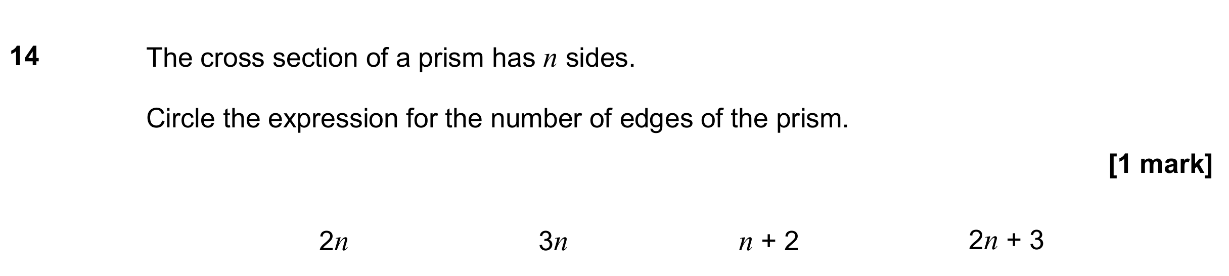 Question 14 — Polygons — AQA GCSE November 2018