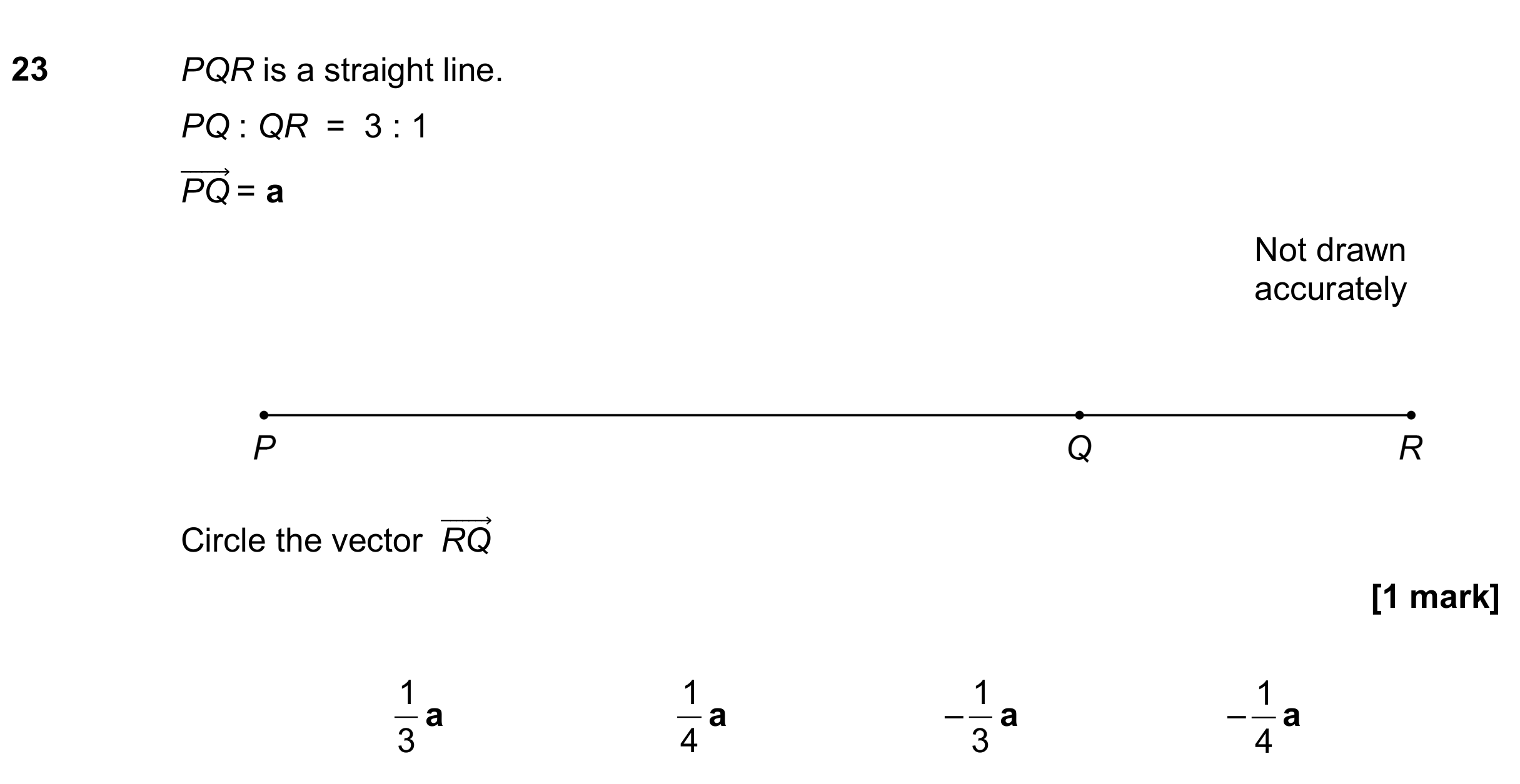 Question 23 — Vectors — AQA GCSE November 2018