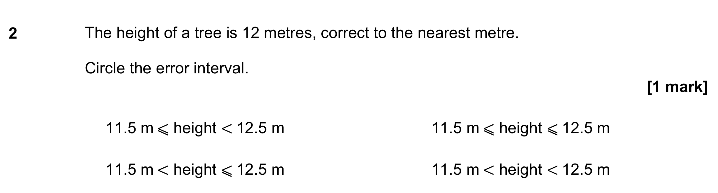 Question 2 — Rounding — AQA GCSE June 2019