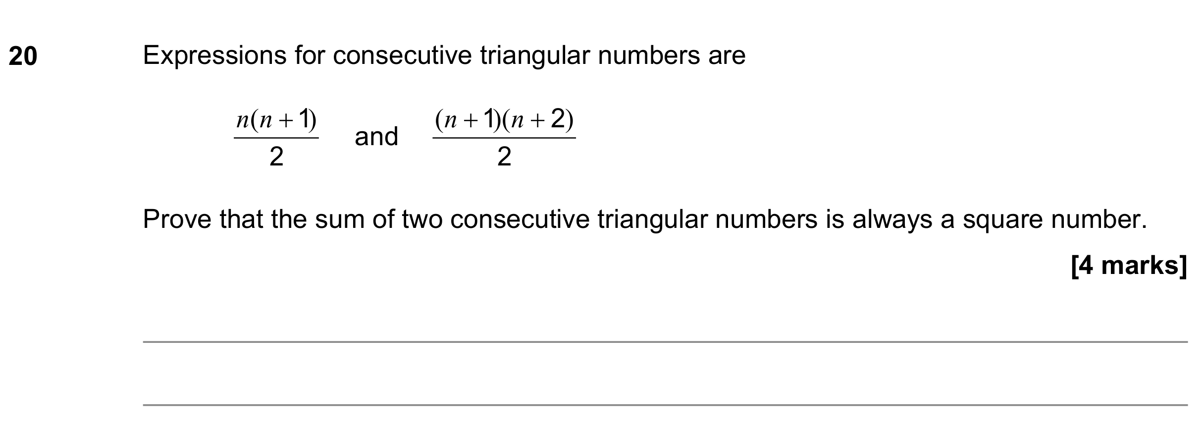 Question 20 — Proofs — AQA GCSE June 2019