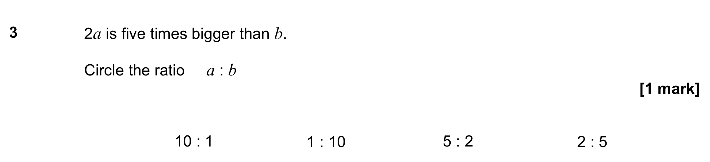 Question 3 — Ratios — AQA GCSE June 2019