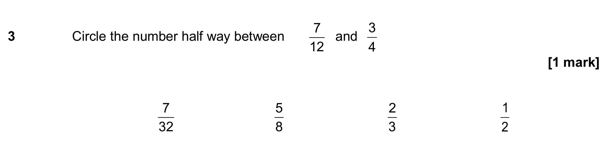 Question 3 — Fractions — AQA GCSE November 2019