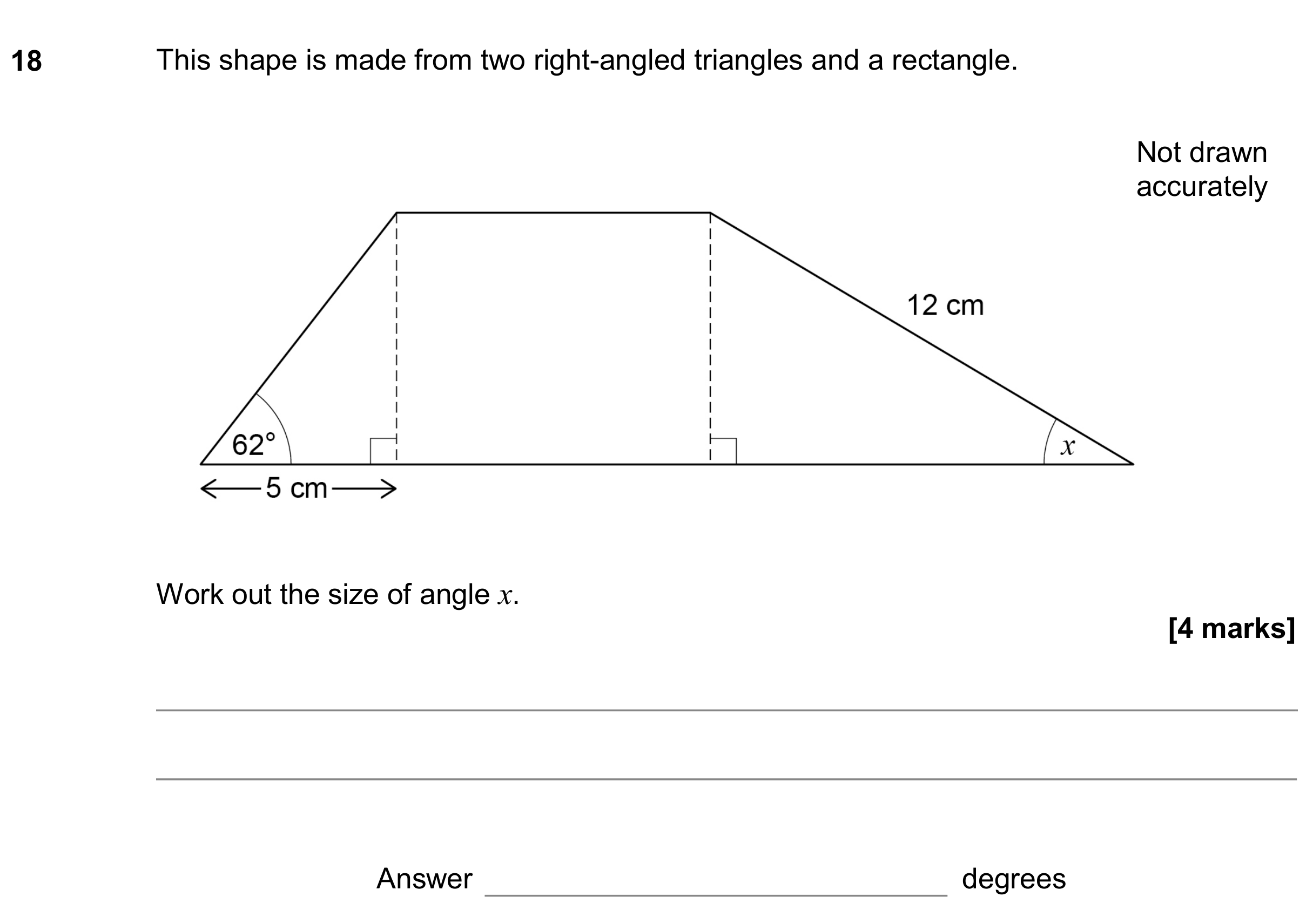 Question 18 — Trigonometry — AQA GCSE June 2020