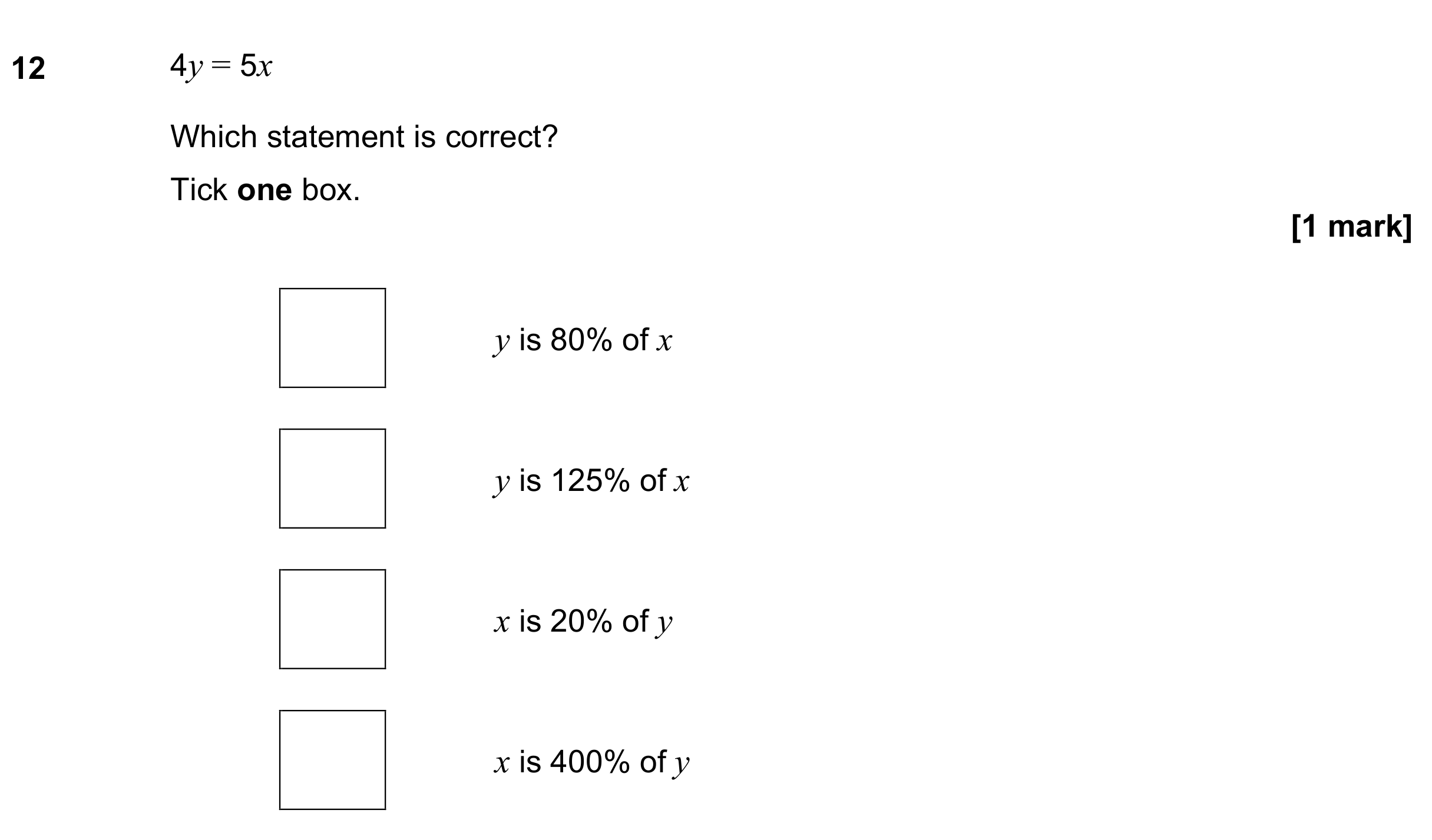 Question 12 — Percentages — AQA GCSE June 2022