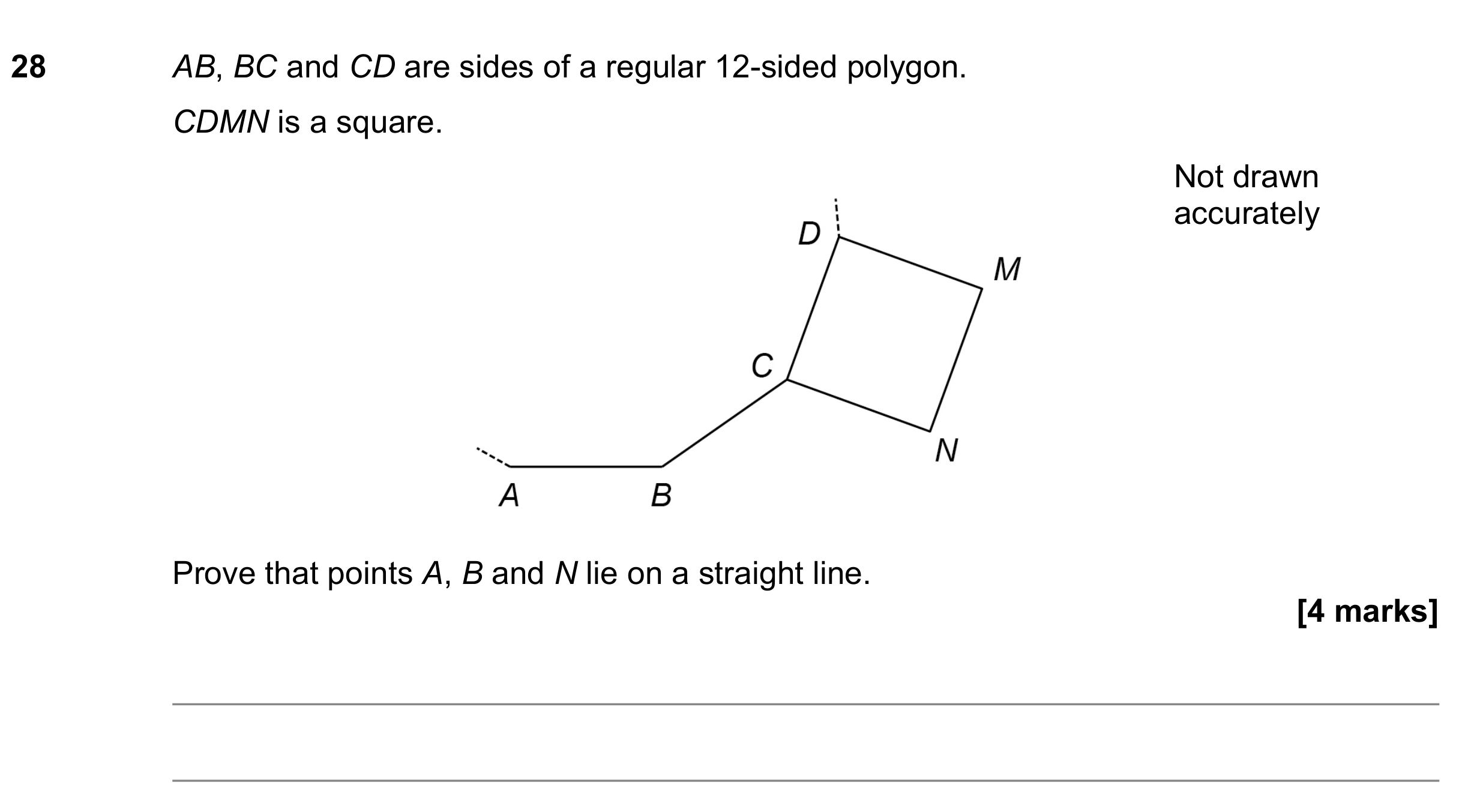 Question 28 — Angles — AQA GCSE June 2022