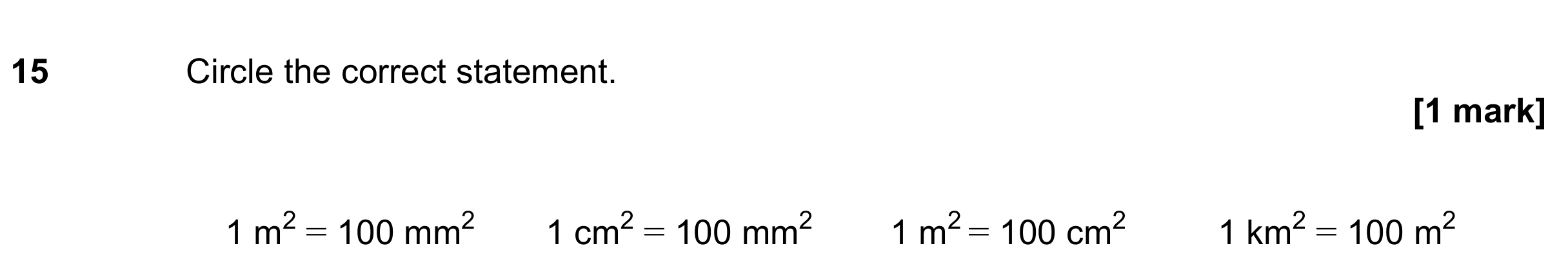 Question 15 — Unit Conversions — AQA GCSE November 2022