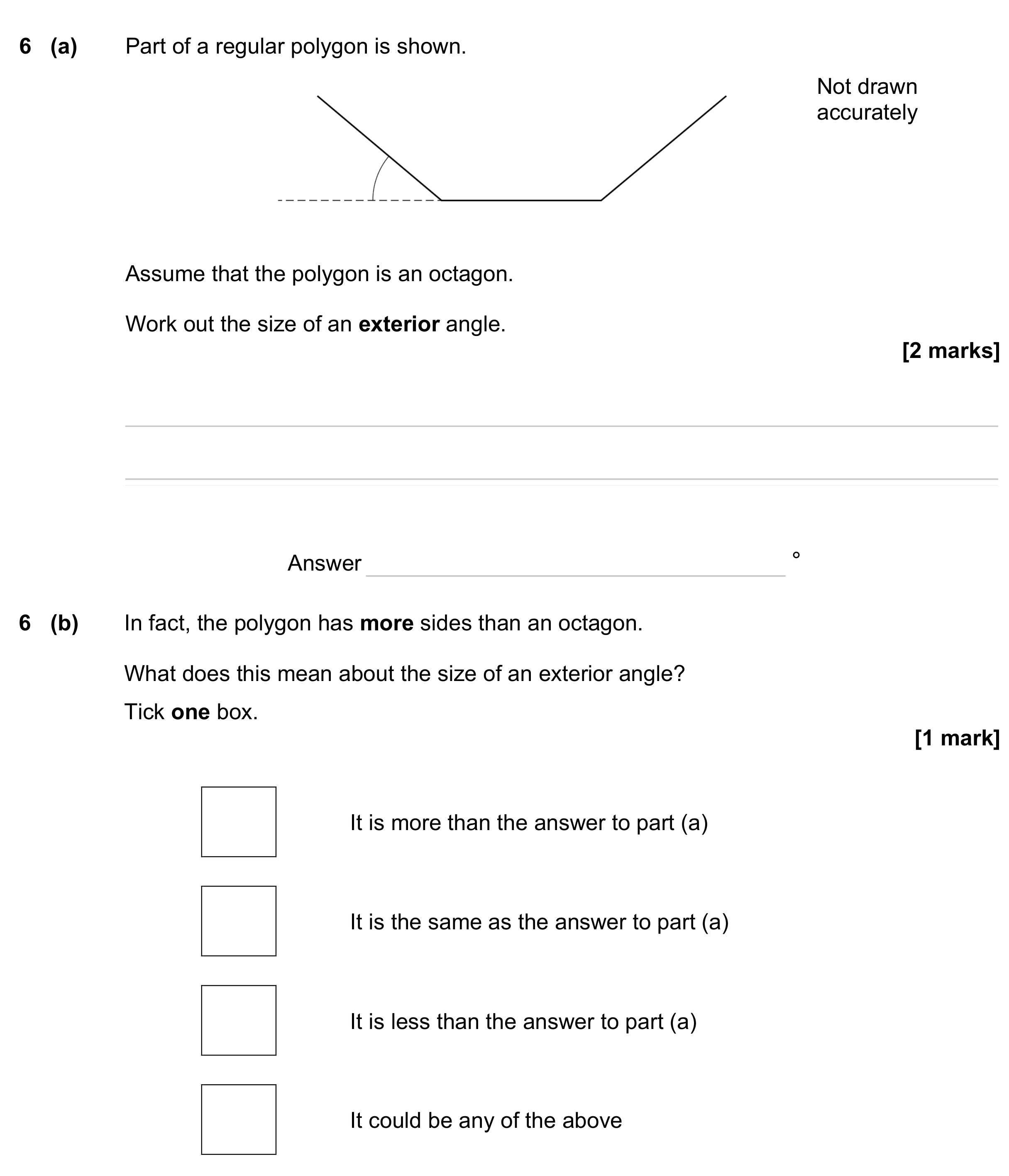 Question 6 — Angles — AQA GCSE June 2023