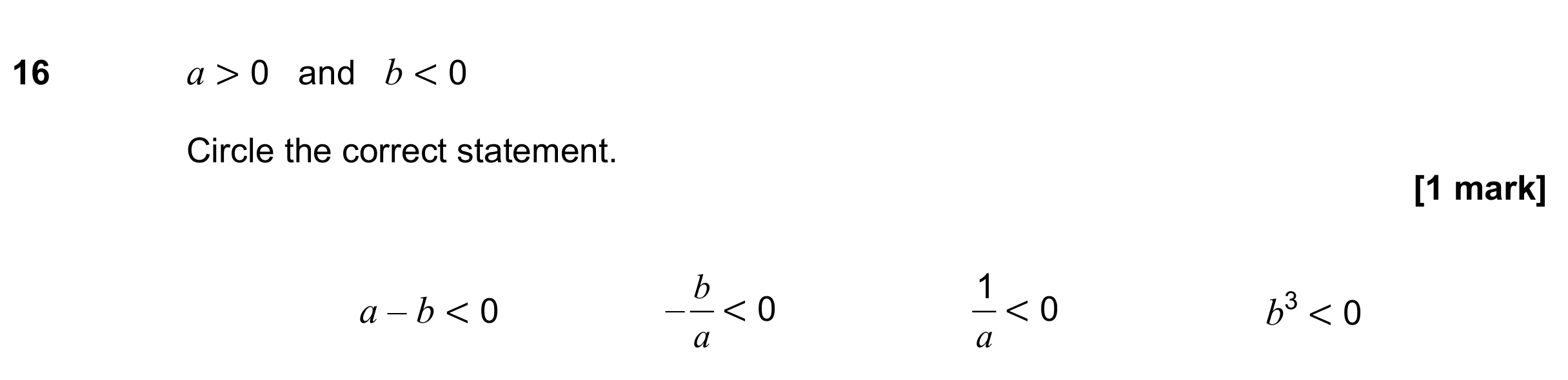 Question 16 — Inequalities — AQA GCSE November 2023