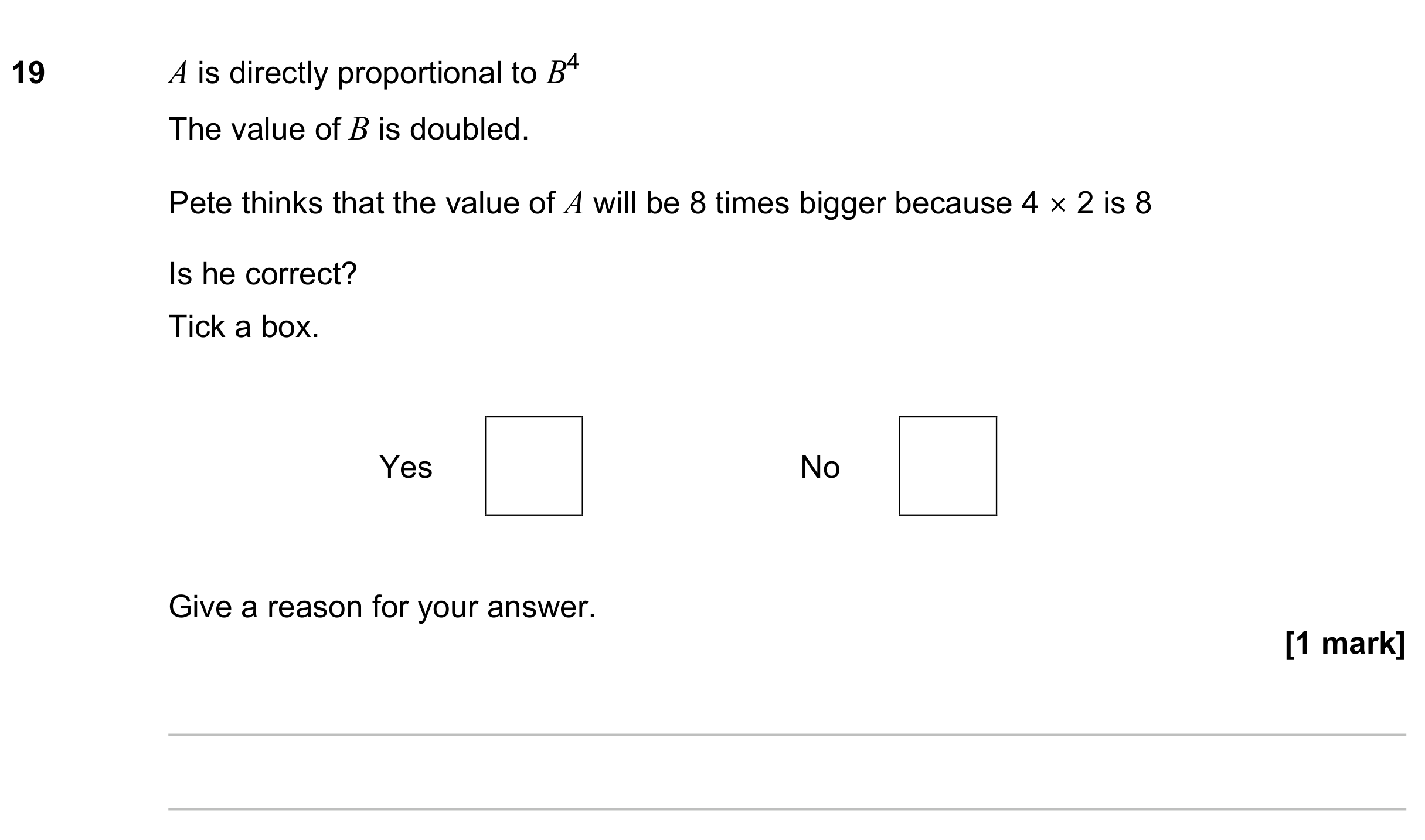 Question 19 — Proportion — AQA GCSE November 2023