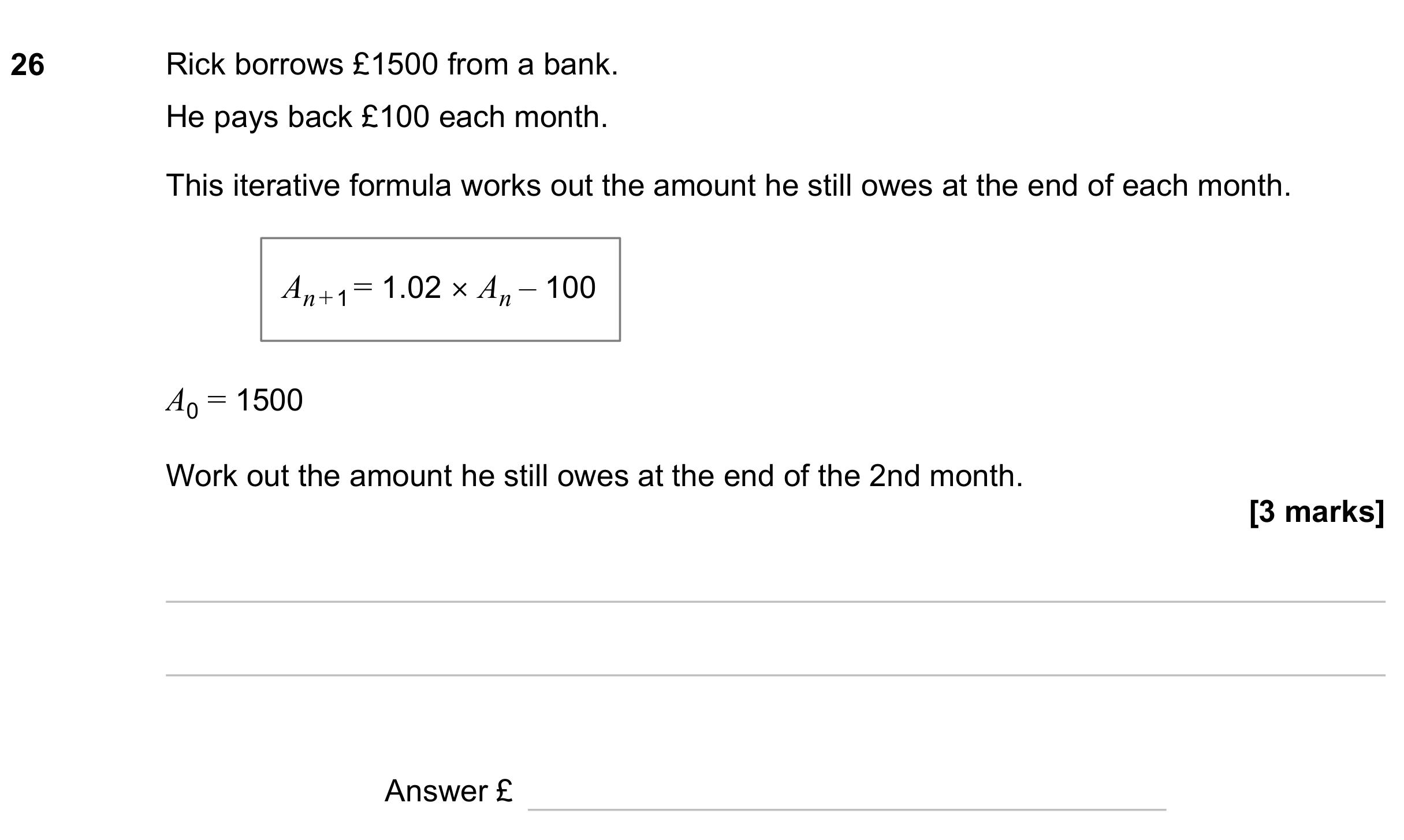 Question 26 — Iteration — AQA GCSE November 2023