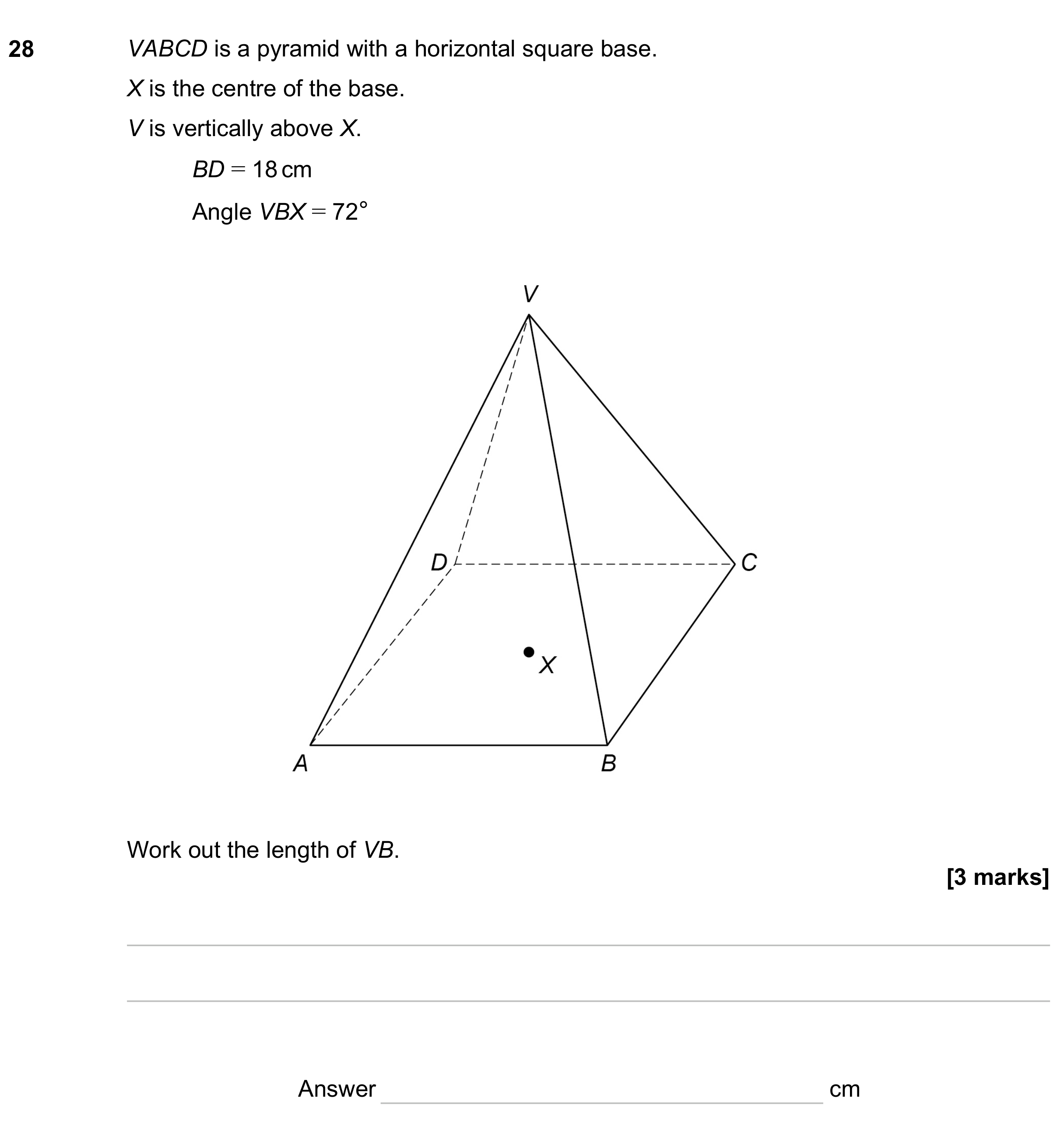 Question 28 — Trigonometry — AQA GCSE November 2023